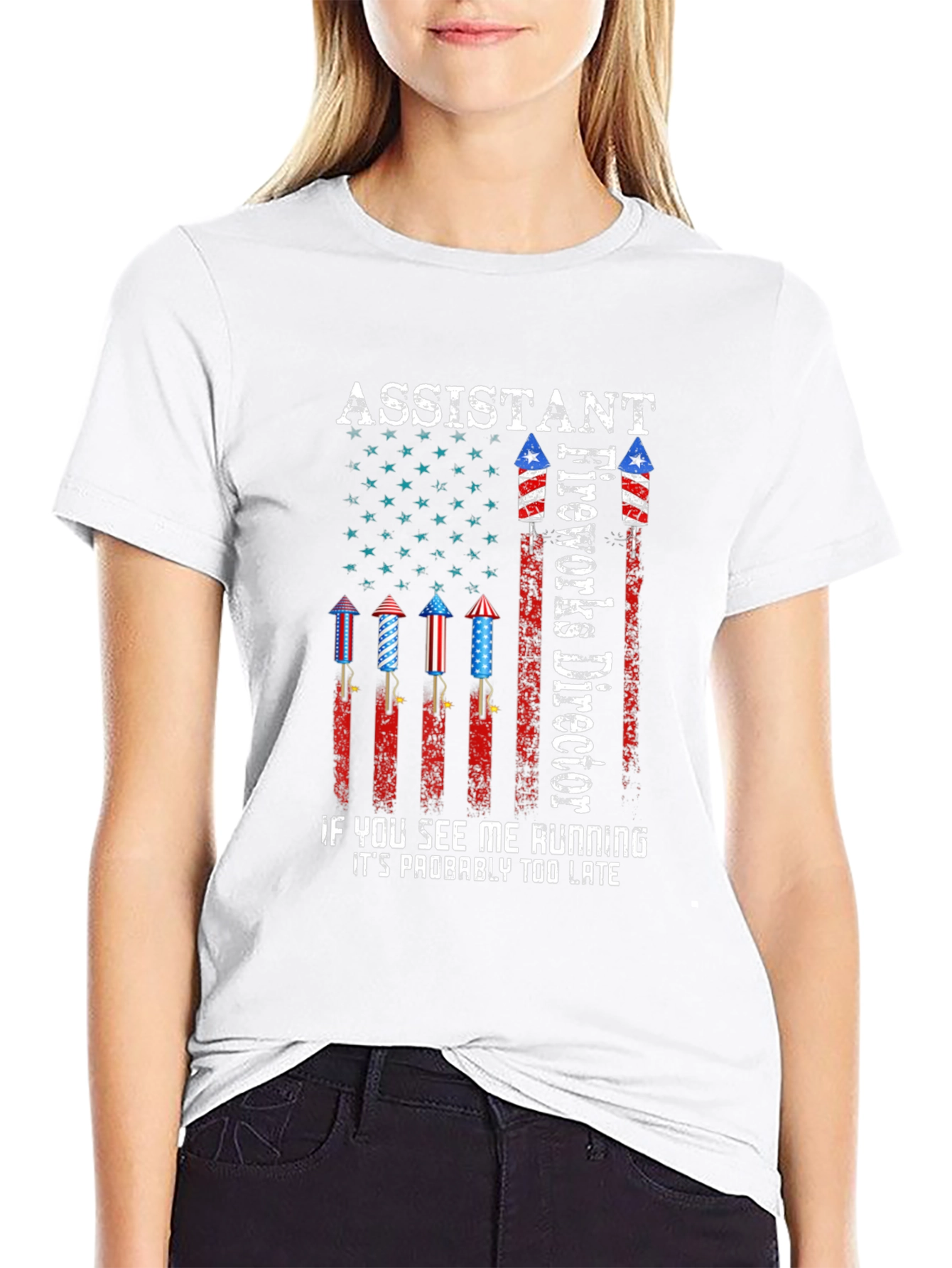 Assistant Fireworks Director T-Shirt - Patriotic Design