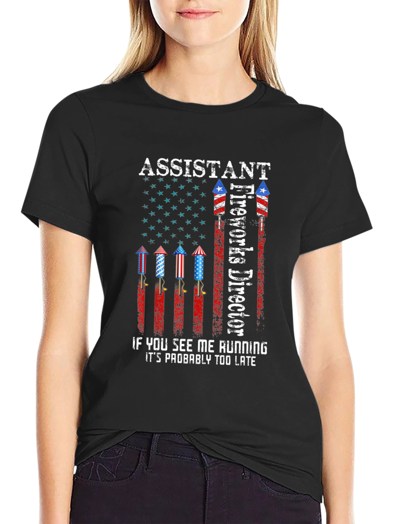 Assistant Fireworks Director T-Shirt - Patriotic Design