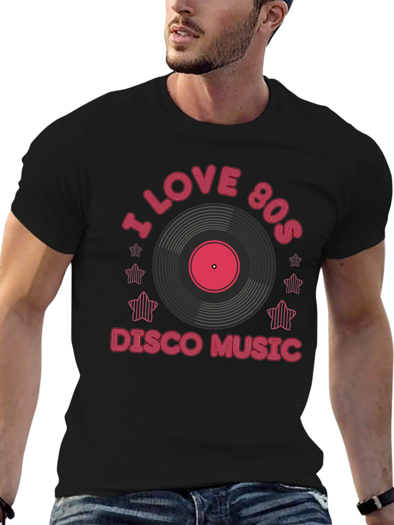 I Love 80s Disco Music Graphic Tee