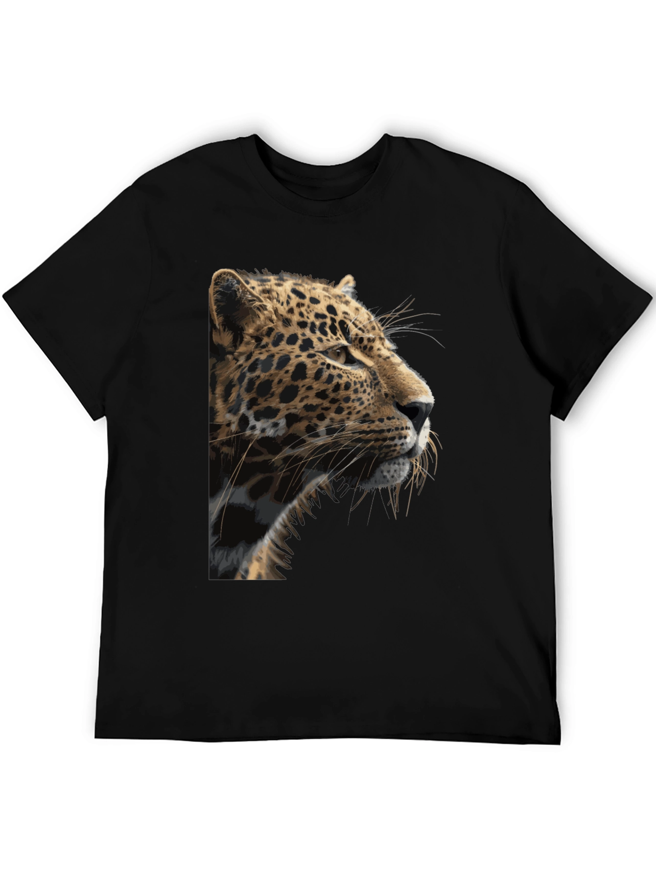 Jaguar Print Black T-Shirt - Mens Graphic Tee
