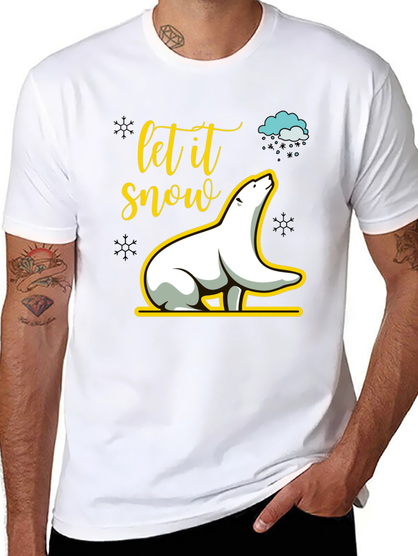 Let it Snow Polar Bear Graphic Tee