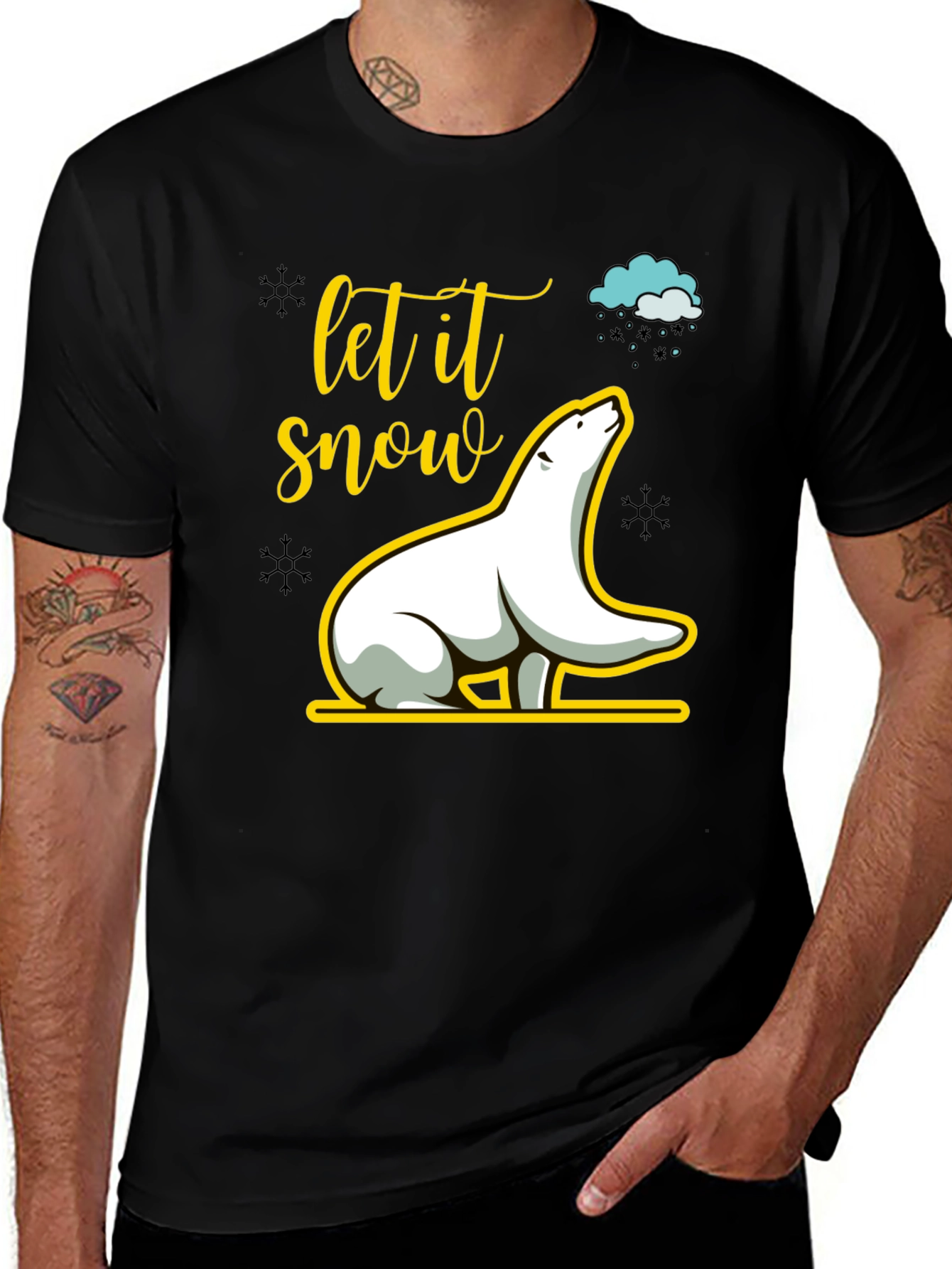 Let it Snow Polar Bear Graphic Tee