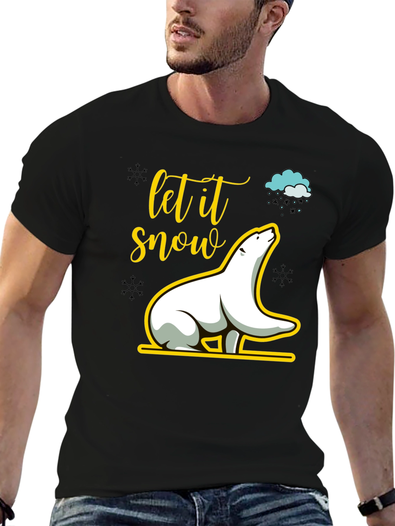 Let it Snow Polar Bear Graphic Tee