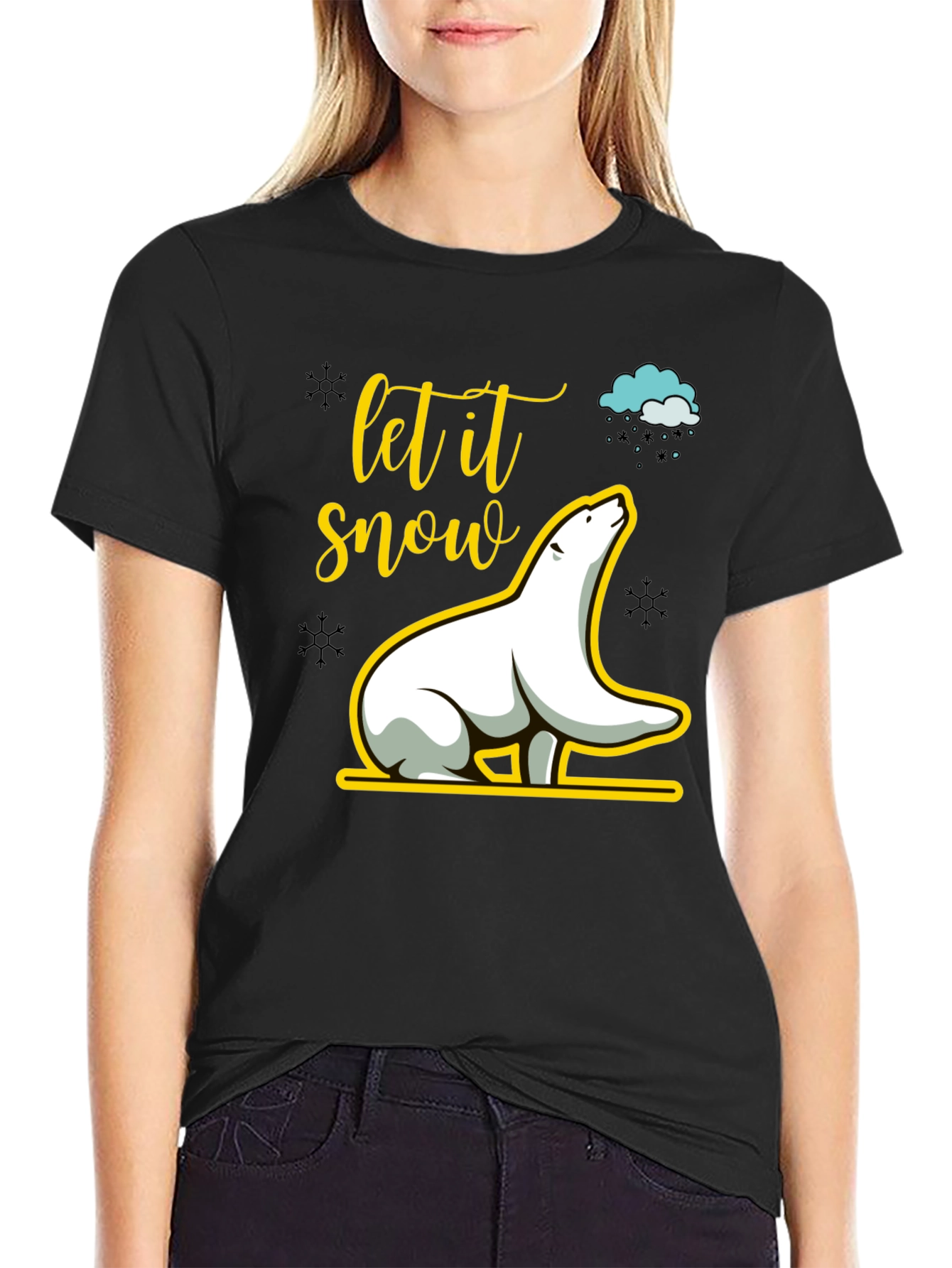 Let it Snow Polar Bear Graphic Tee