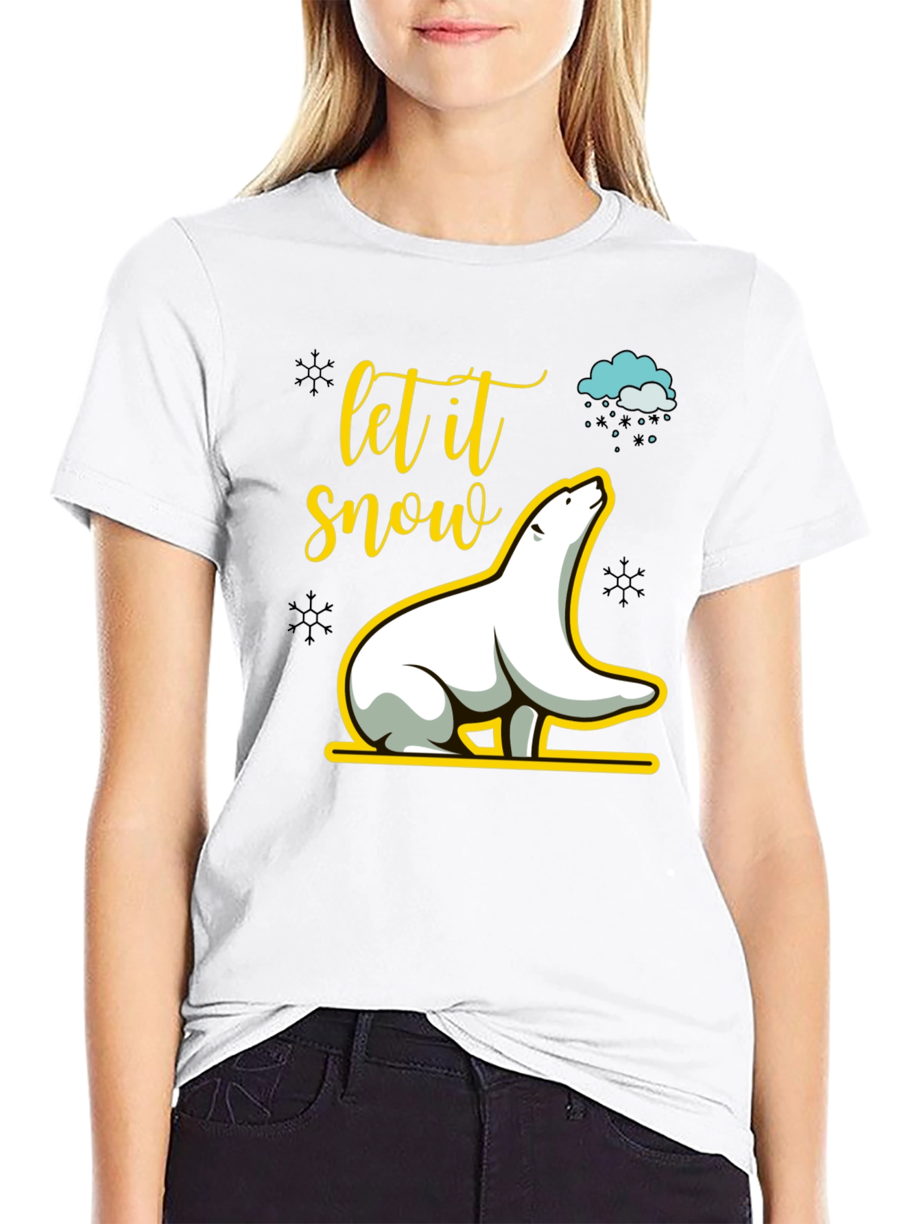 Let it Snow Polar Bear Graphic Tee