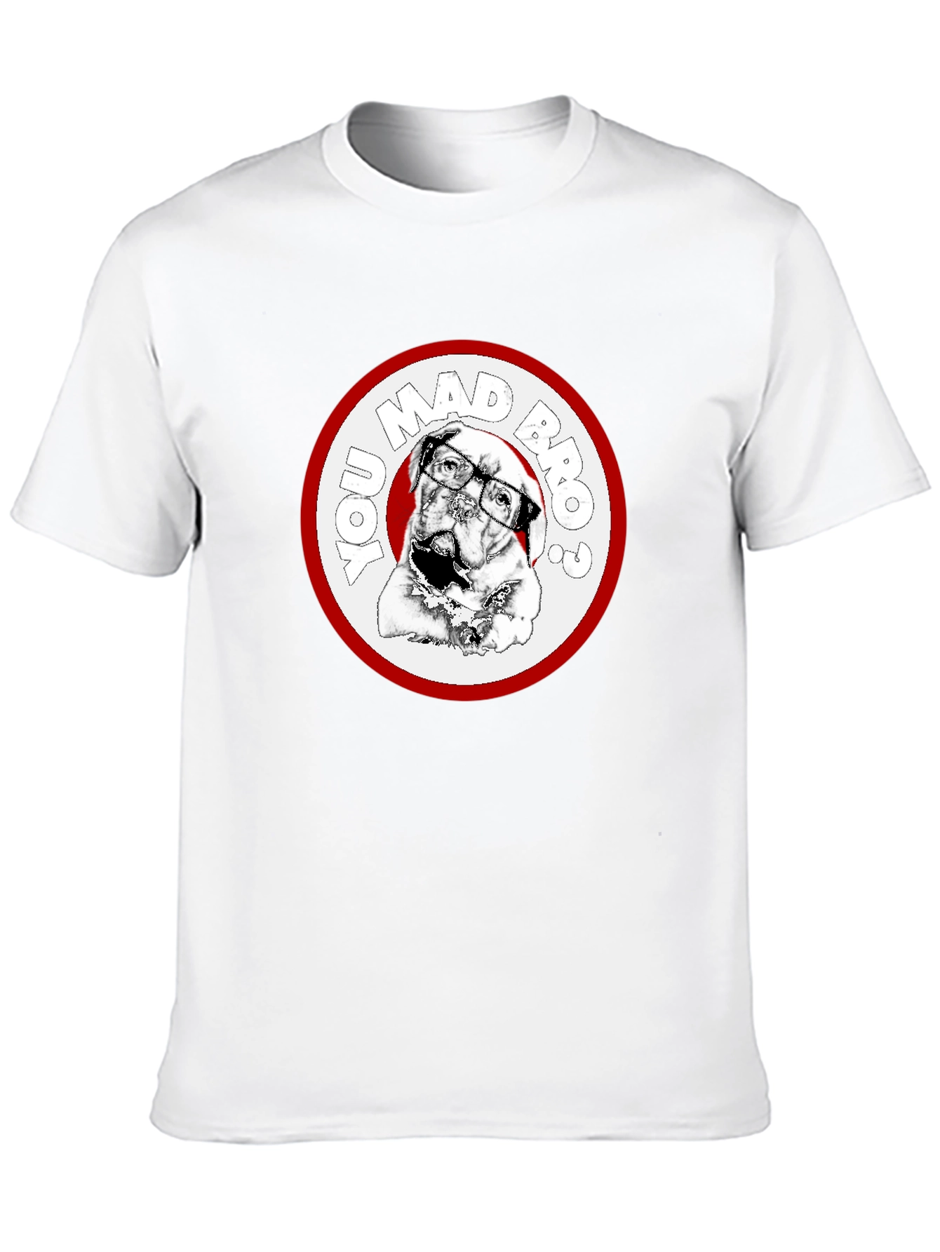 You Mad Bro? Dog Graphic Black T-Shirt