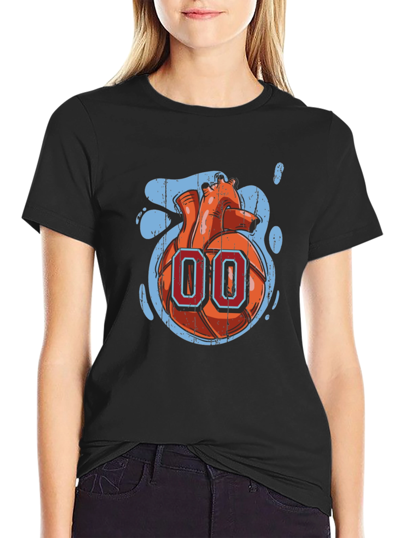 Heart-Ball Graphic Tee - Unique Style