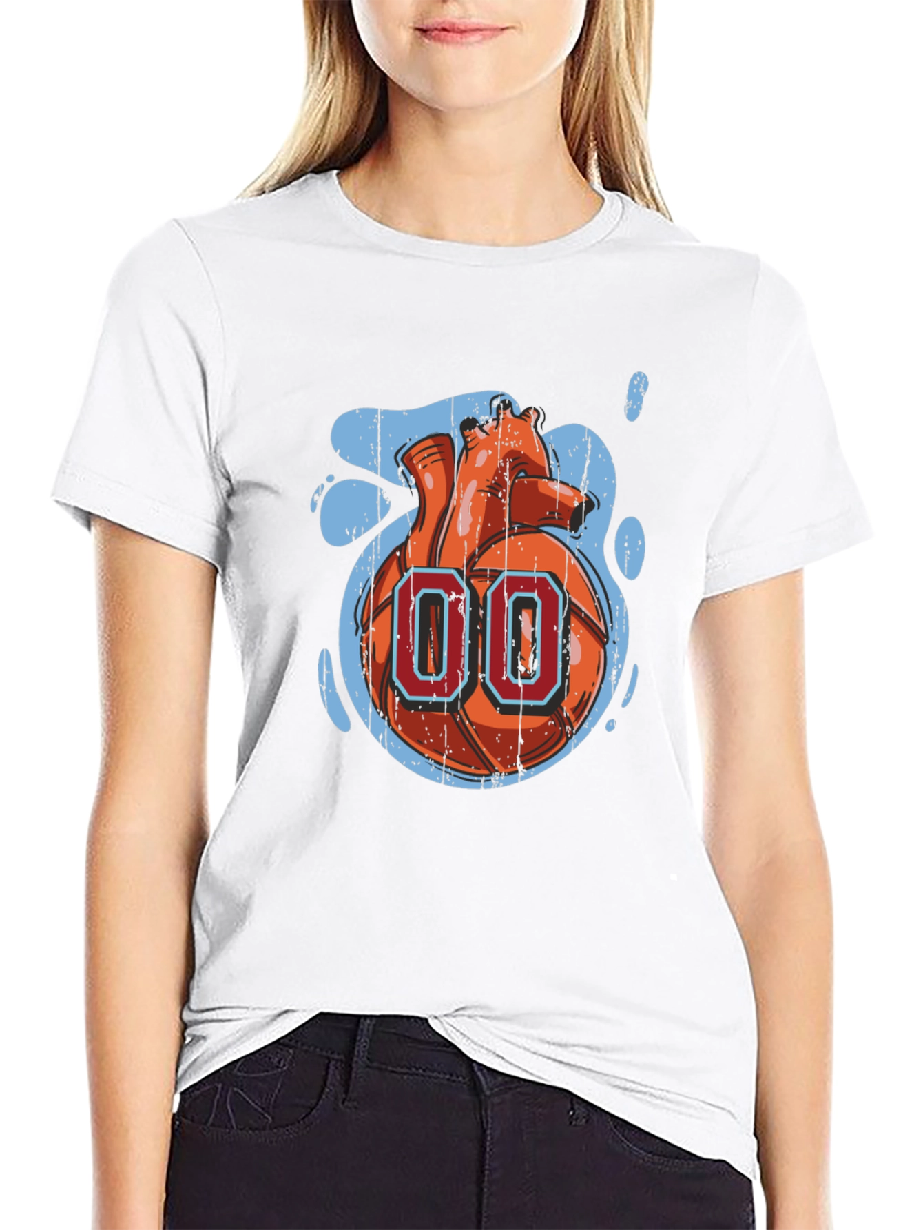 Heart-Ball Graphic Tee - Unique Style