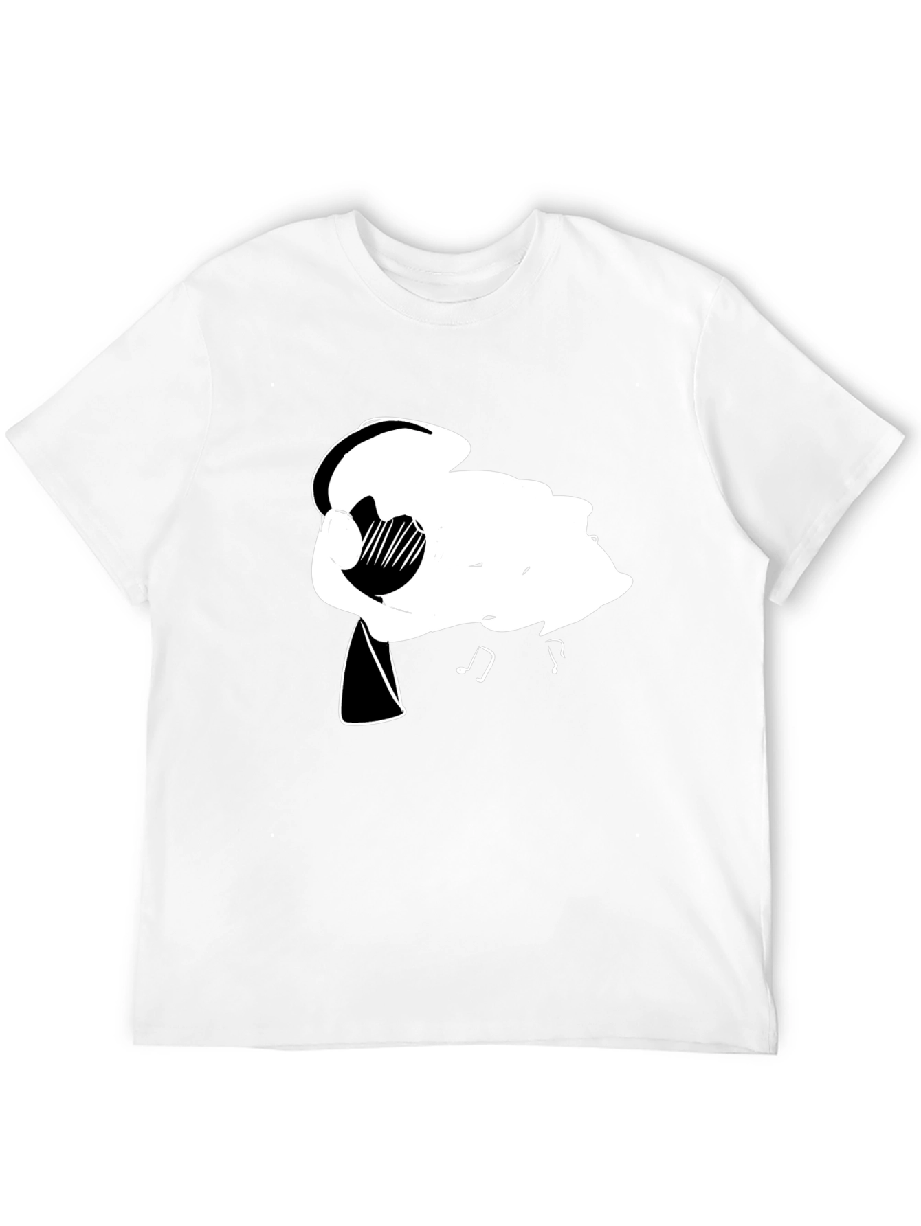 Abstract Music Lovers Black T-Shirt