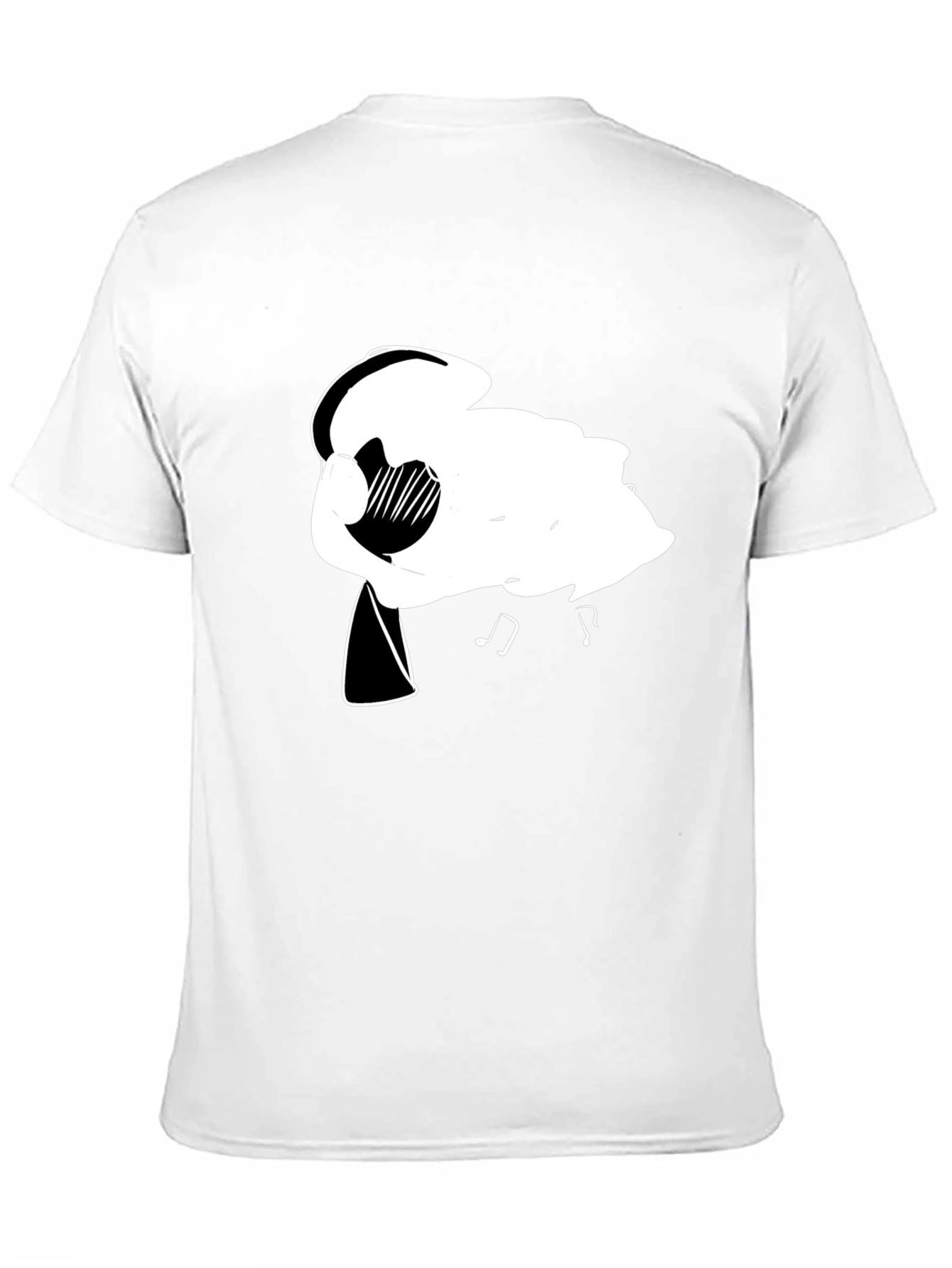 Abstract Music Lovers Black T-Shirt
