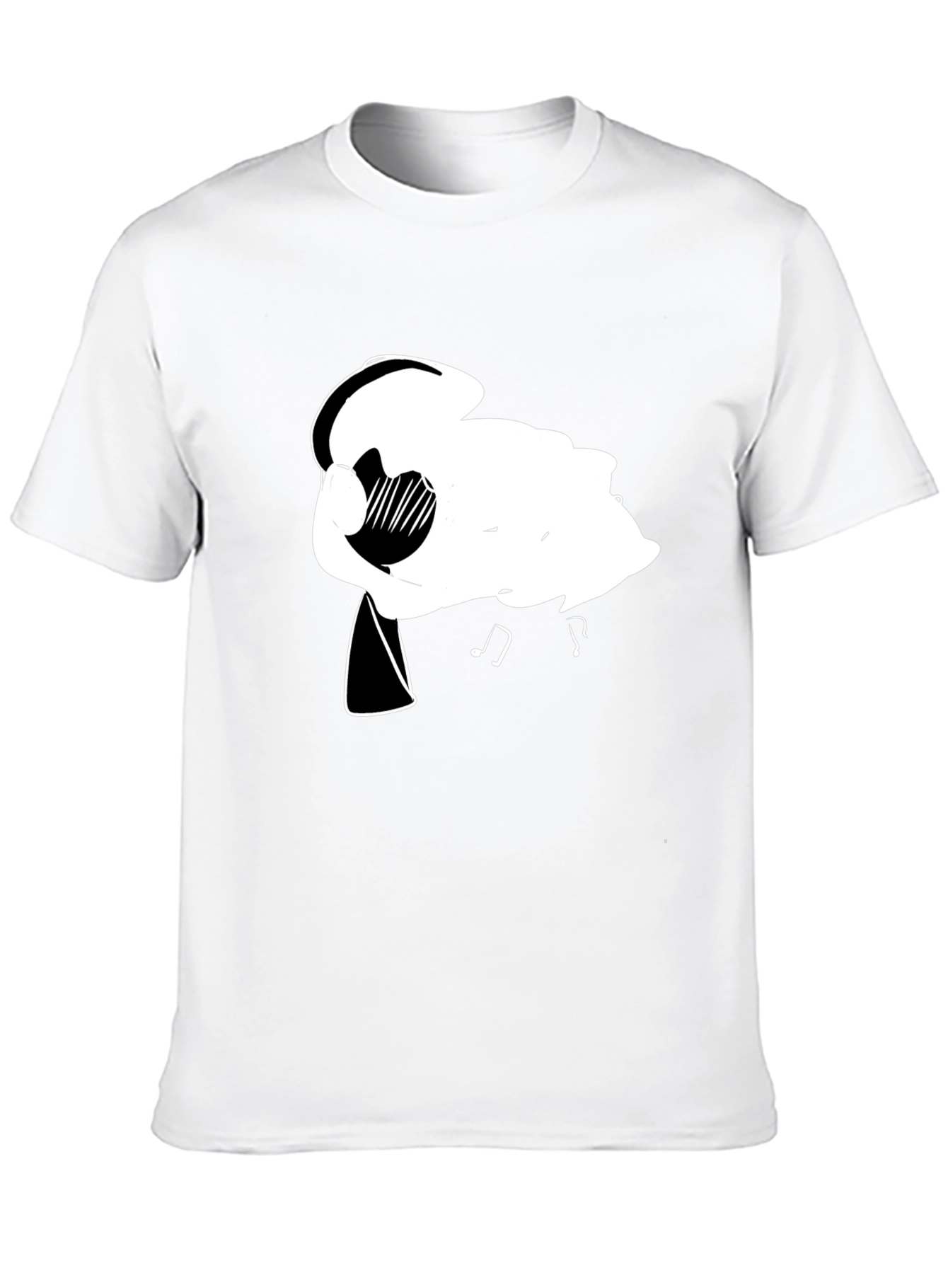 Abstract Music Lovers Black T-Shirt
