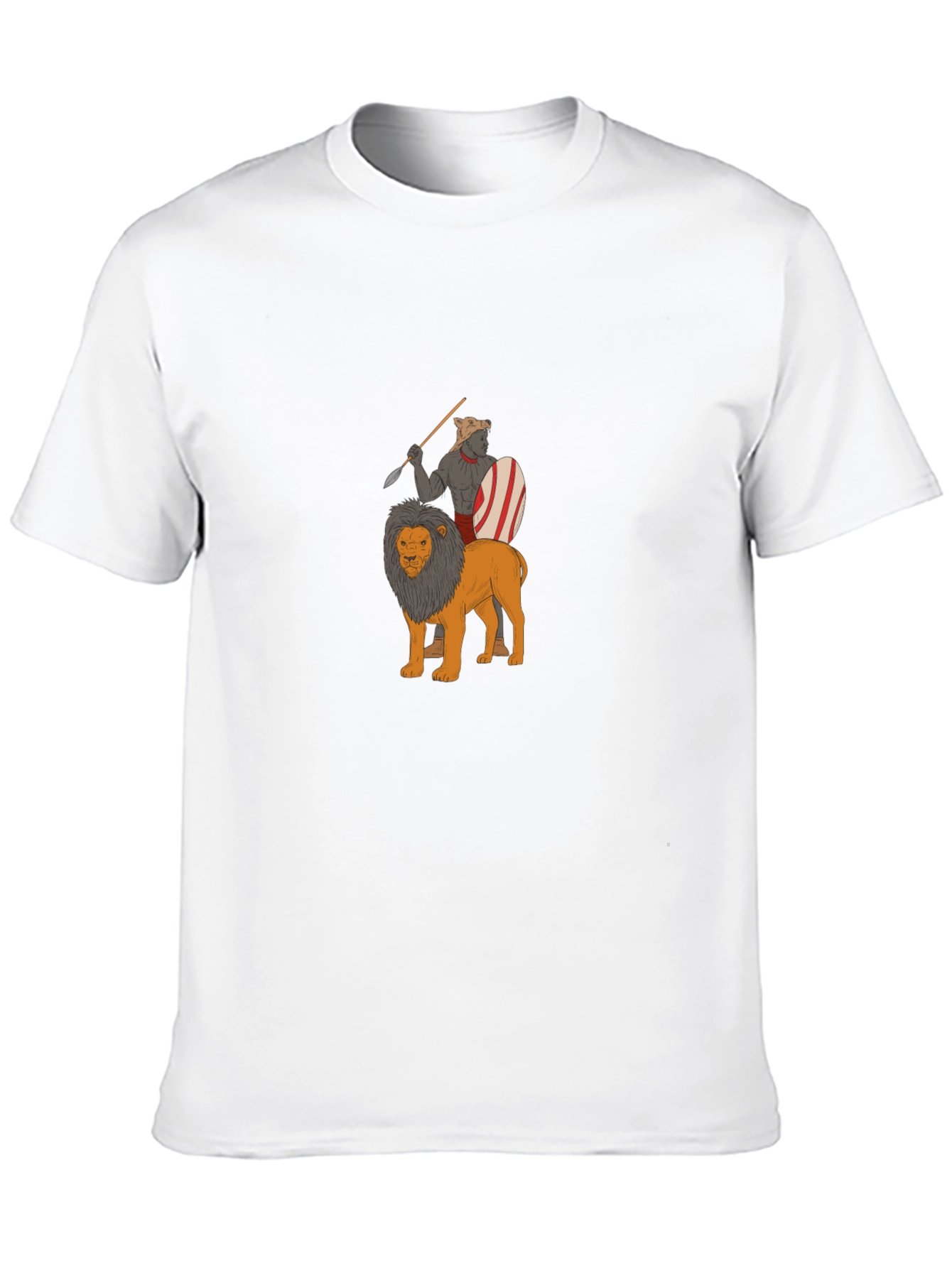 Warrior Riding Lion Graphic Tee