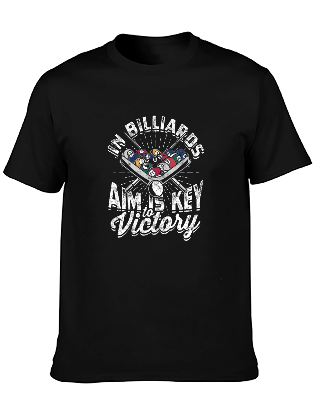 Billiards Aim is Key Victory Graphic Tee