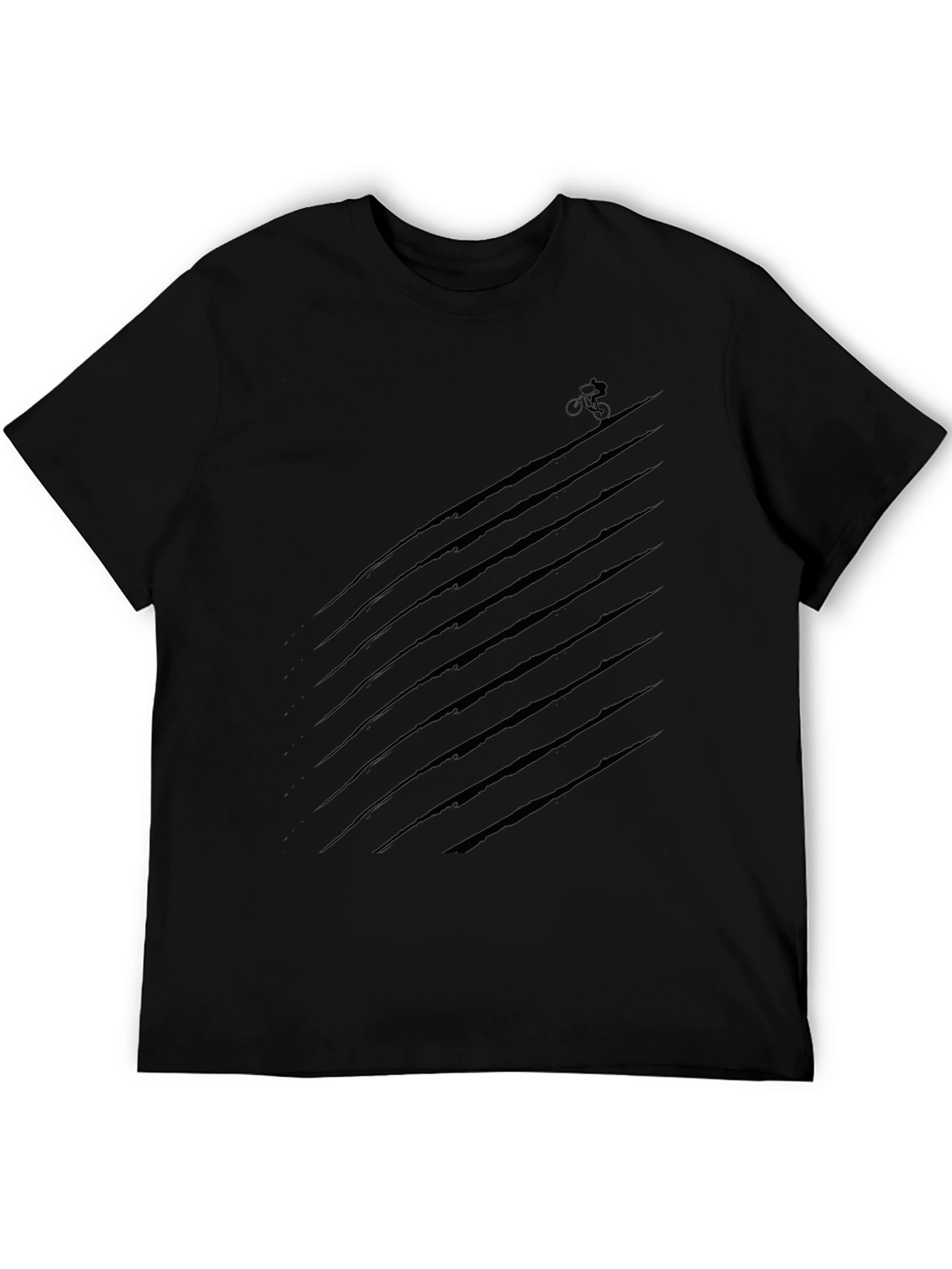 Mens Black Graphic Tee - Mountain Biker