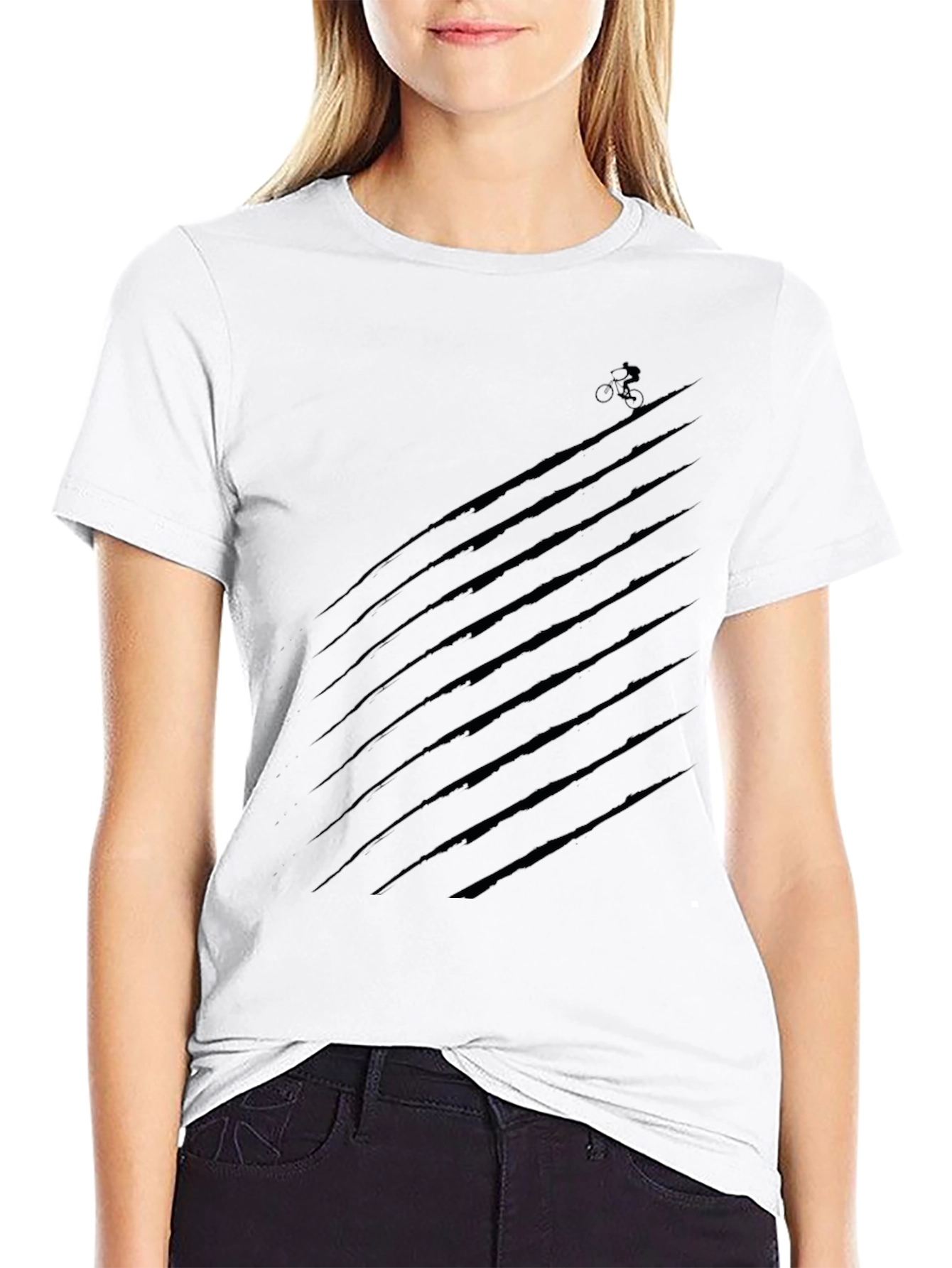 Mens Black Graphic Tee - Mountain Biker