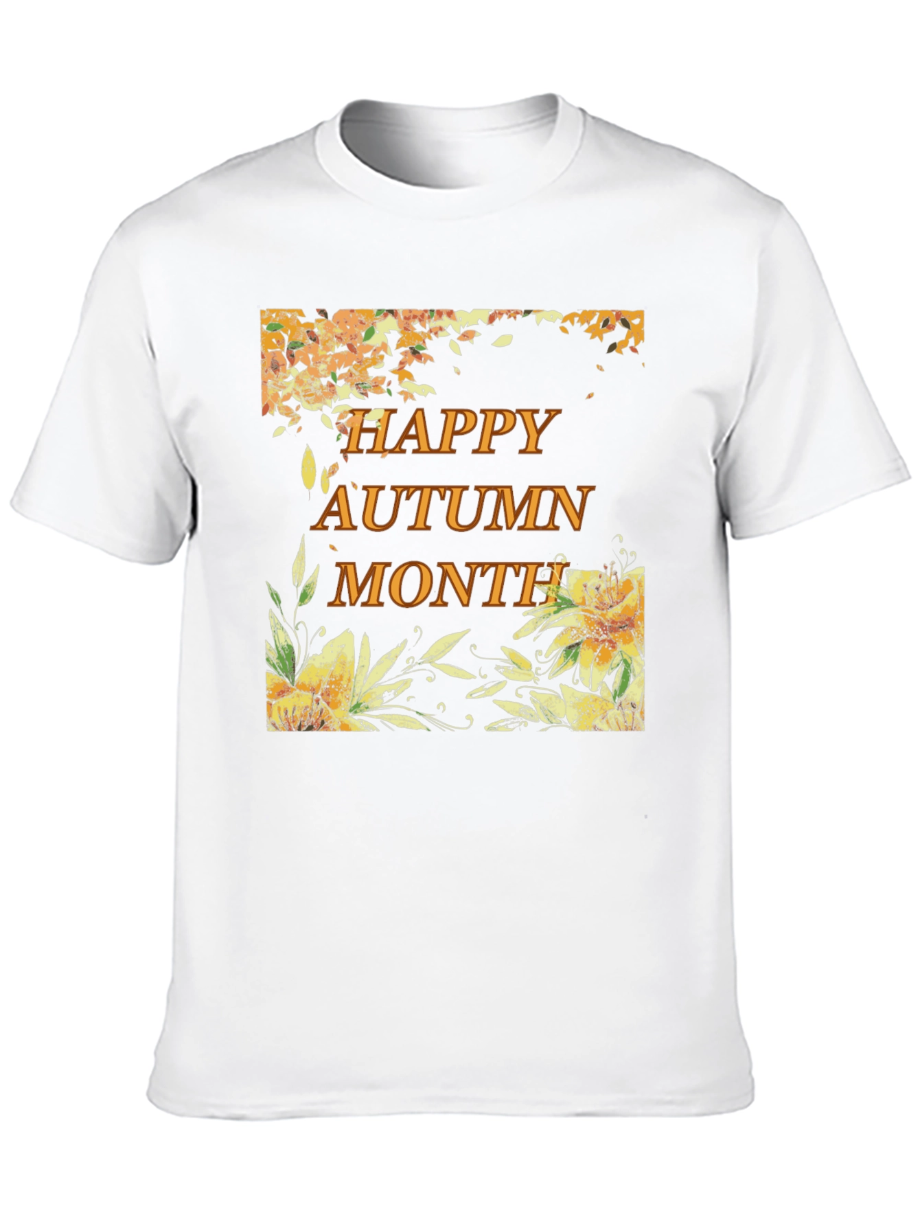 Happy Autumn Month Black T-Shirt