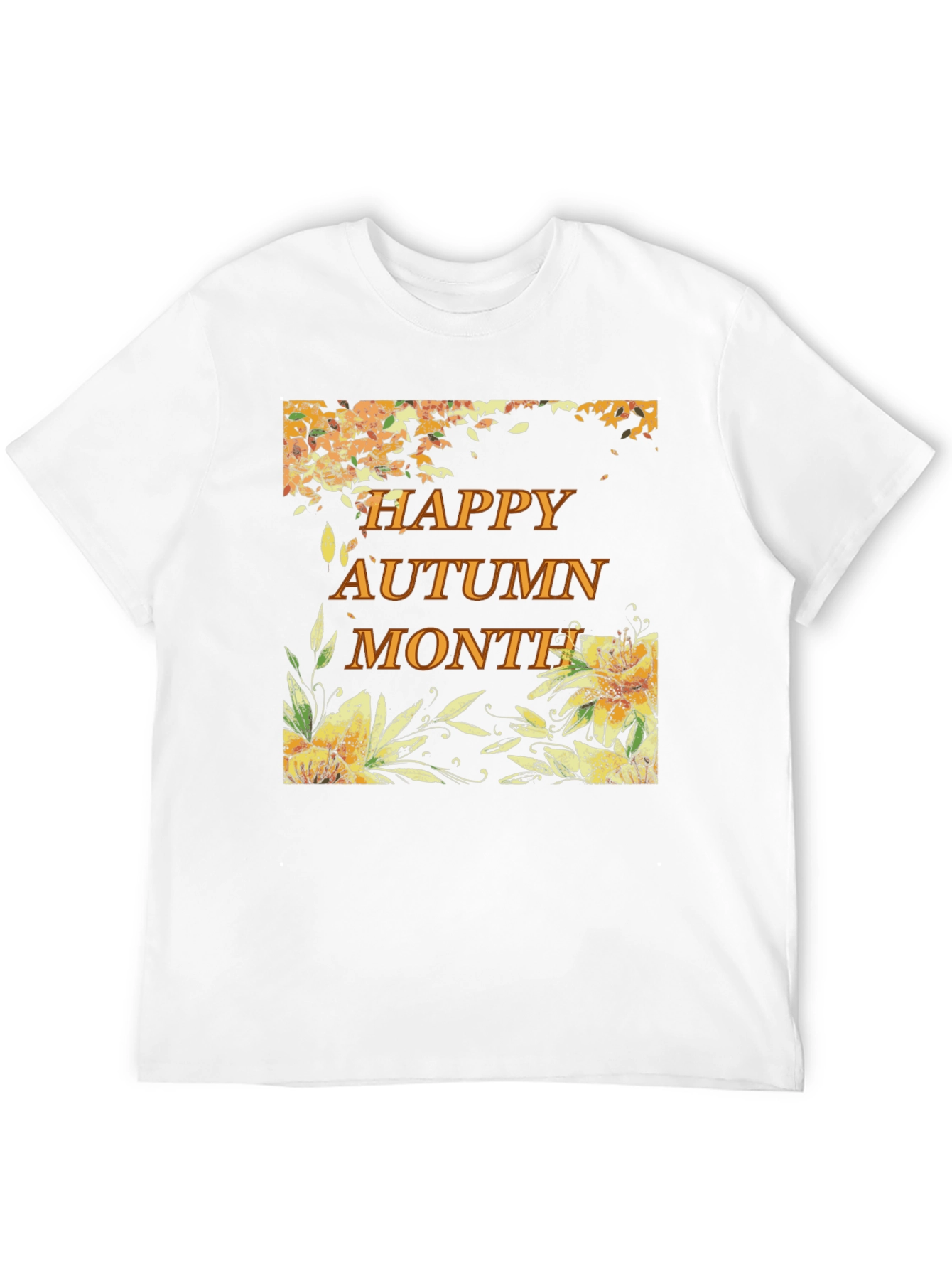 Happy Autumn Month Black T-Shirt