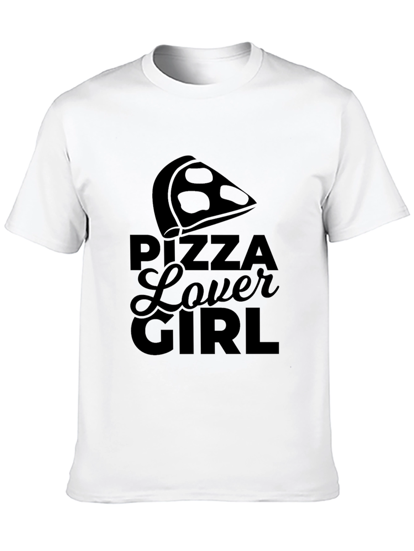 Pizza Lover Girl T-Shirt - Black