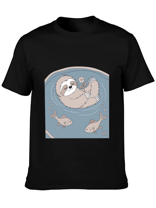 Sloth in a Pool T-Shirt - Relaxed Fit Unique Design