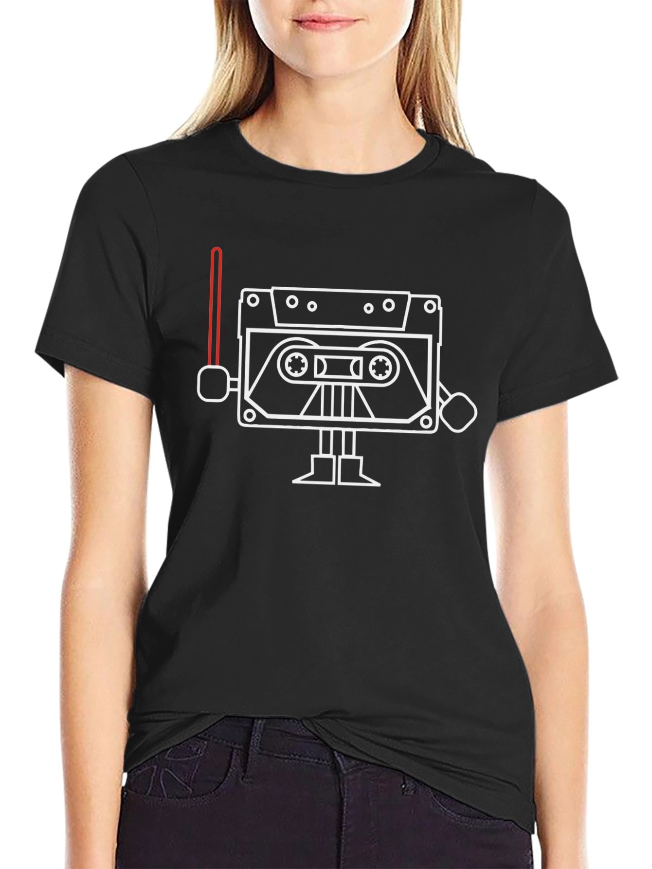 Cassette Robot T-Shirt - Retro Style