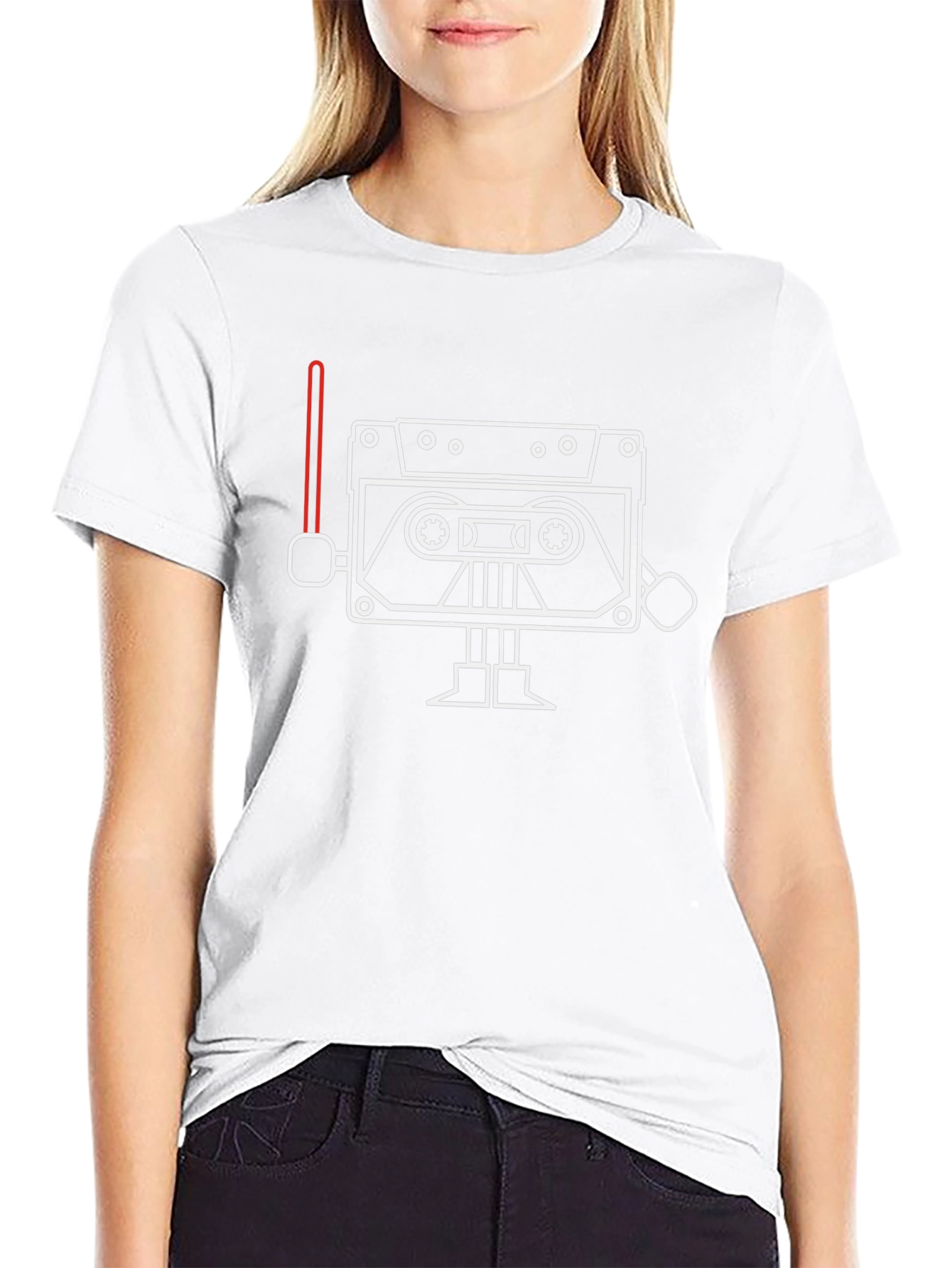 Cassette Robot T-Shirt - Retro Style