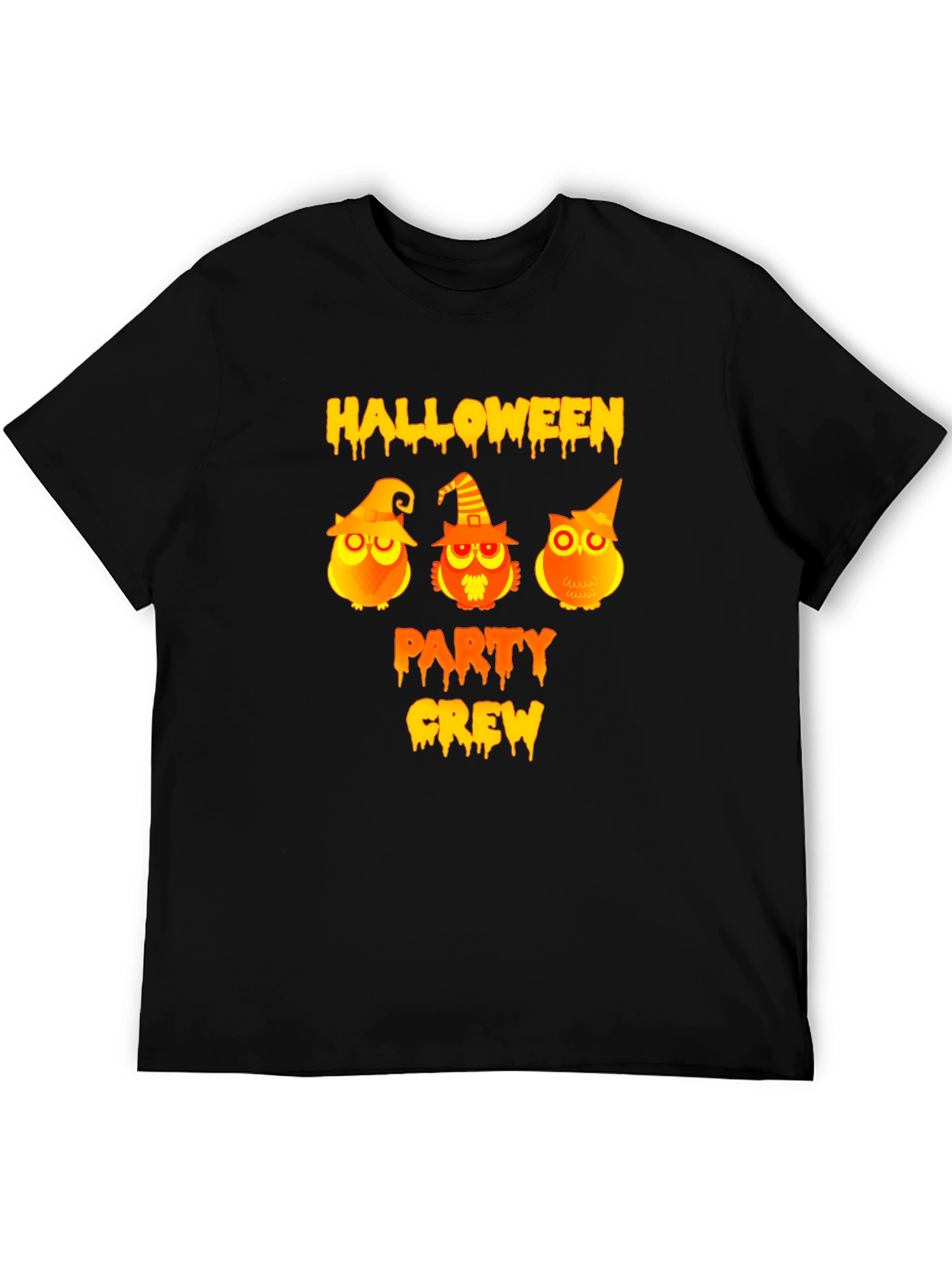 Halloween Party Crew Owls Graphic T-Shirt