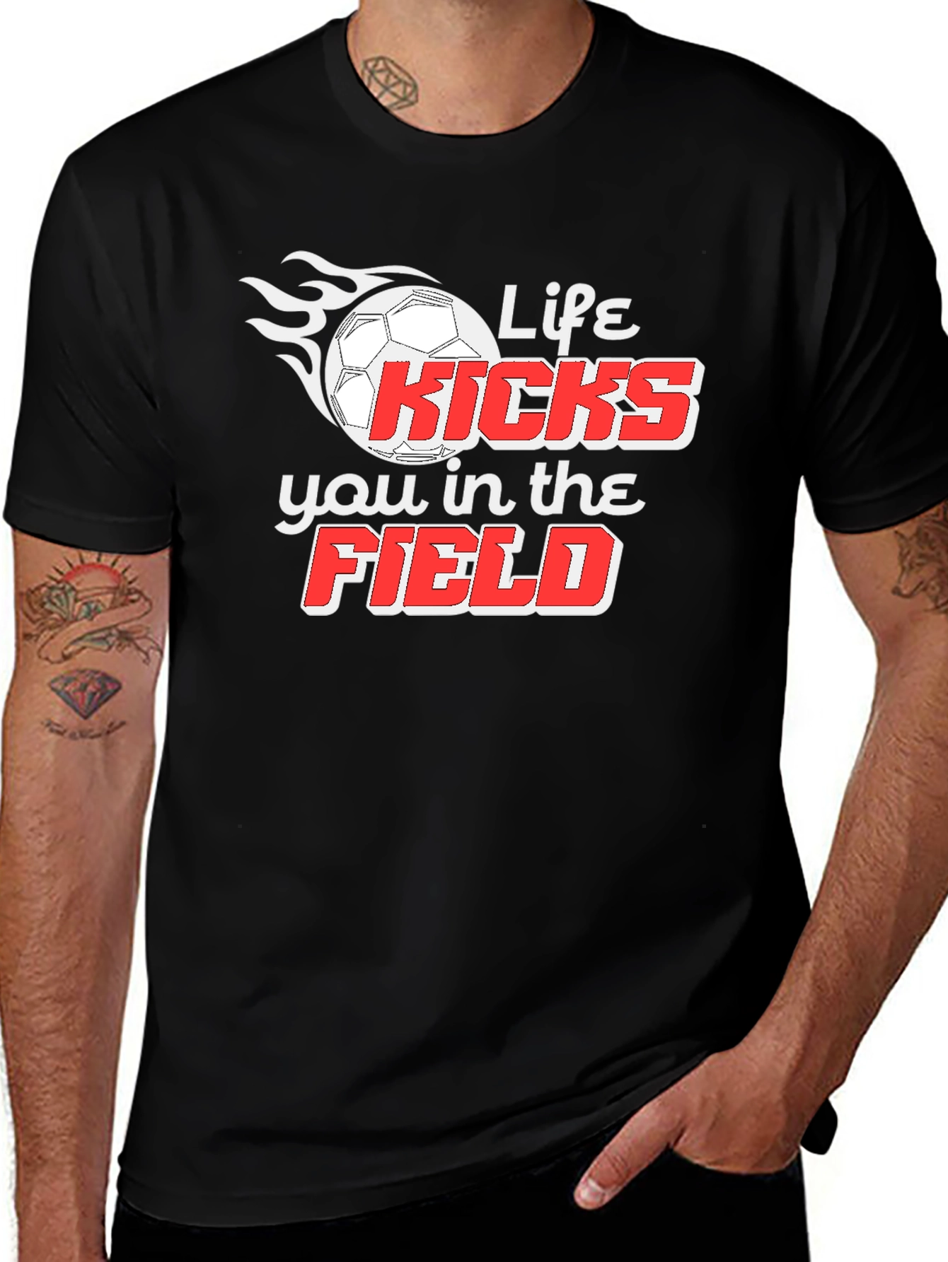 Life Kicks You In The Field T-Shirt