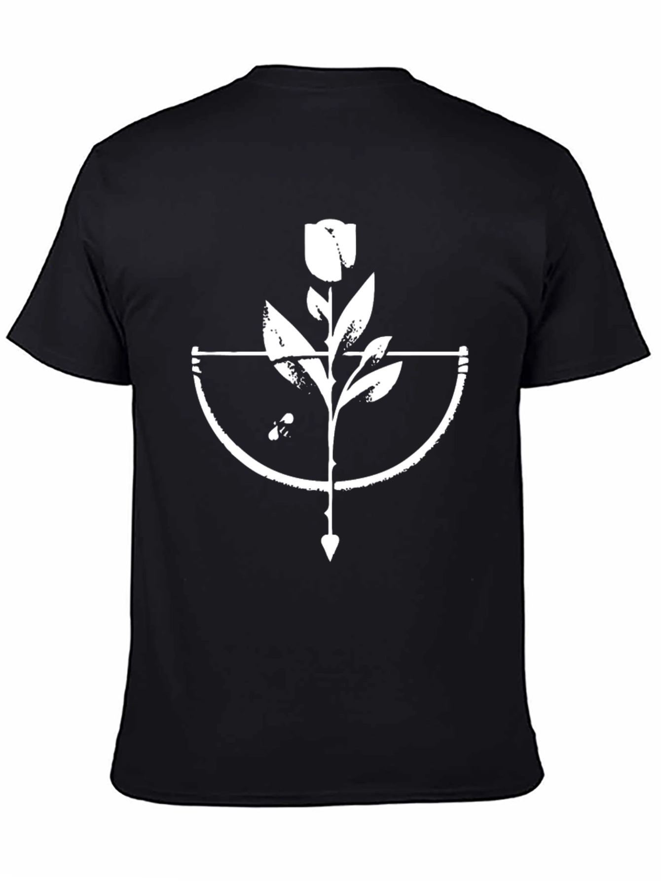 Rose & Arrow Graphic Tee - Black Cotton Blend