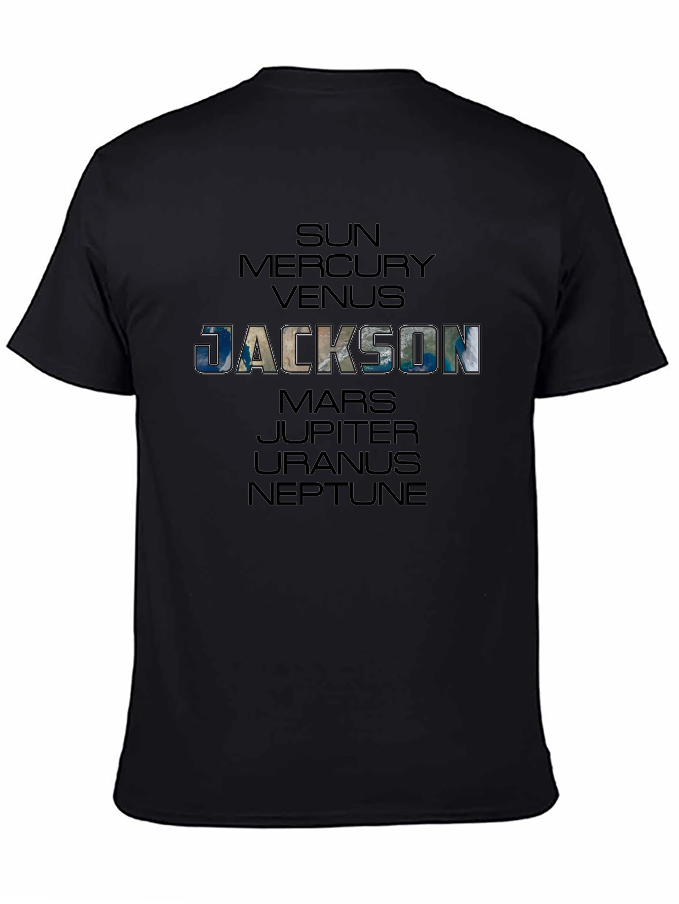 Planets Jackson Black T-Shirt