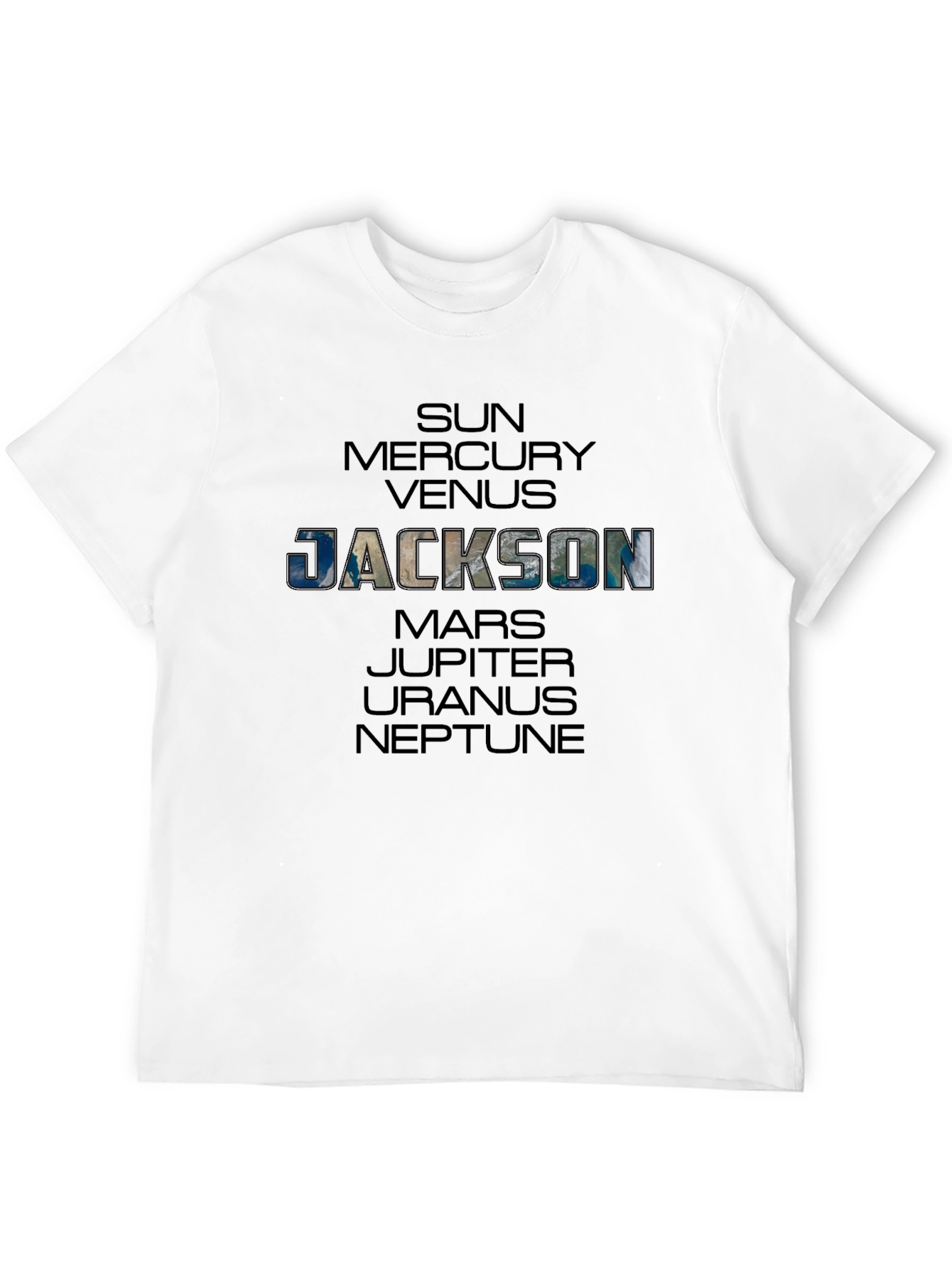 Planets Jackson Black T-Shirt