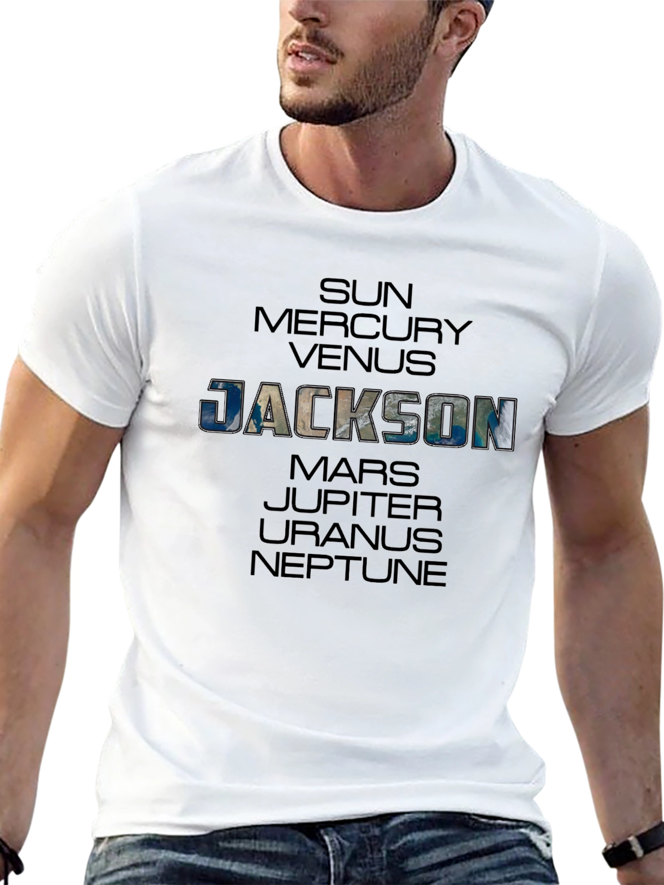 Planets Jackson Black T-Shirt