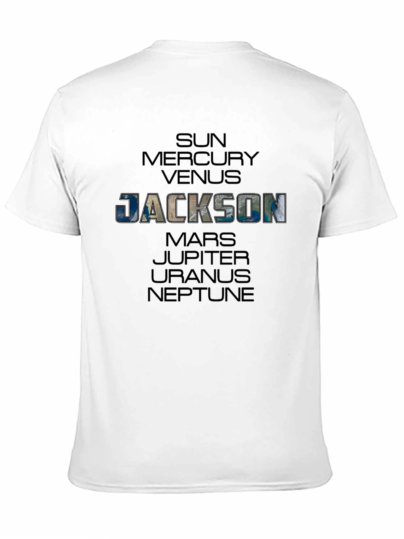 Planets Jackson Black T-Shirt