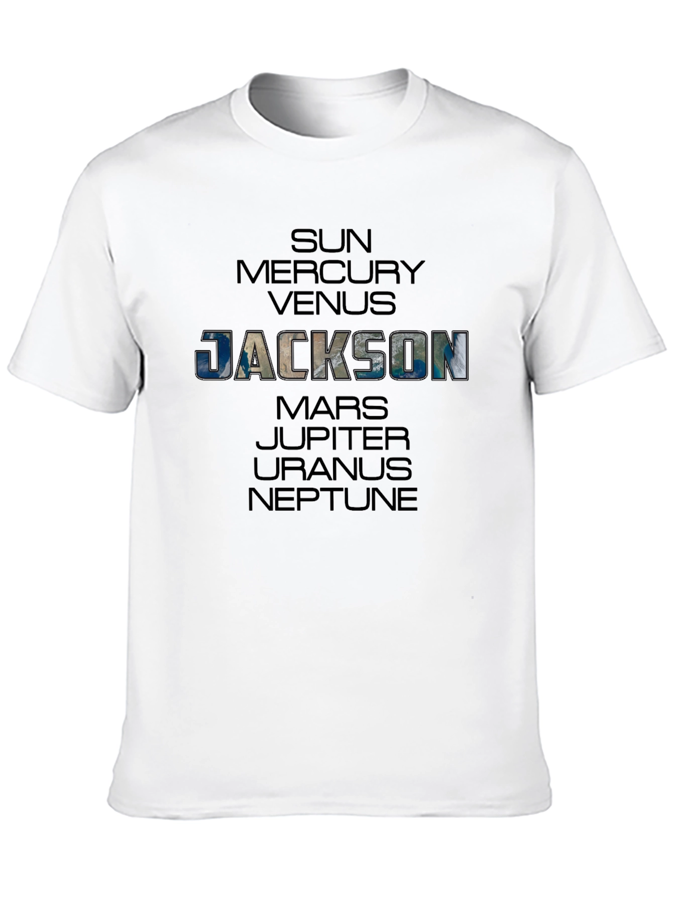 Planets Jackson Black T-Shirt