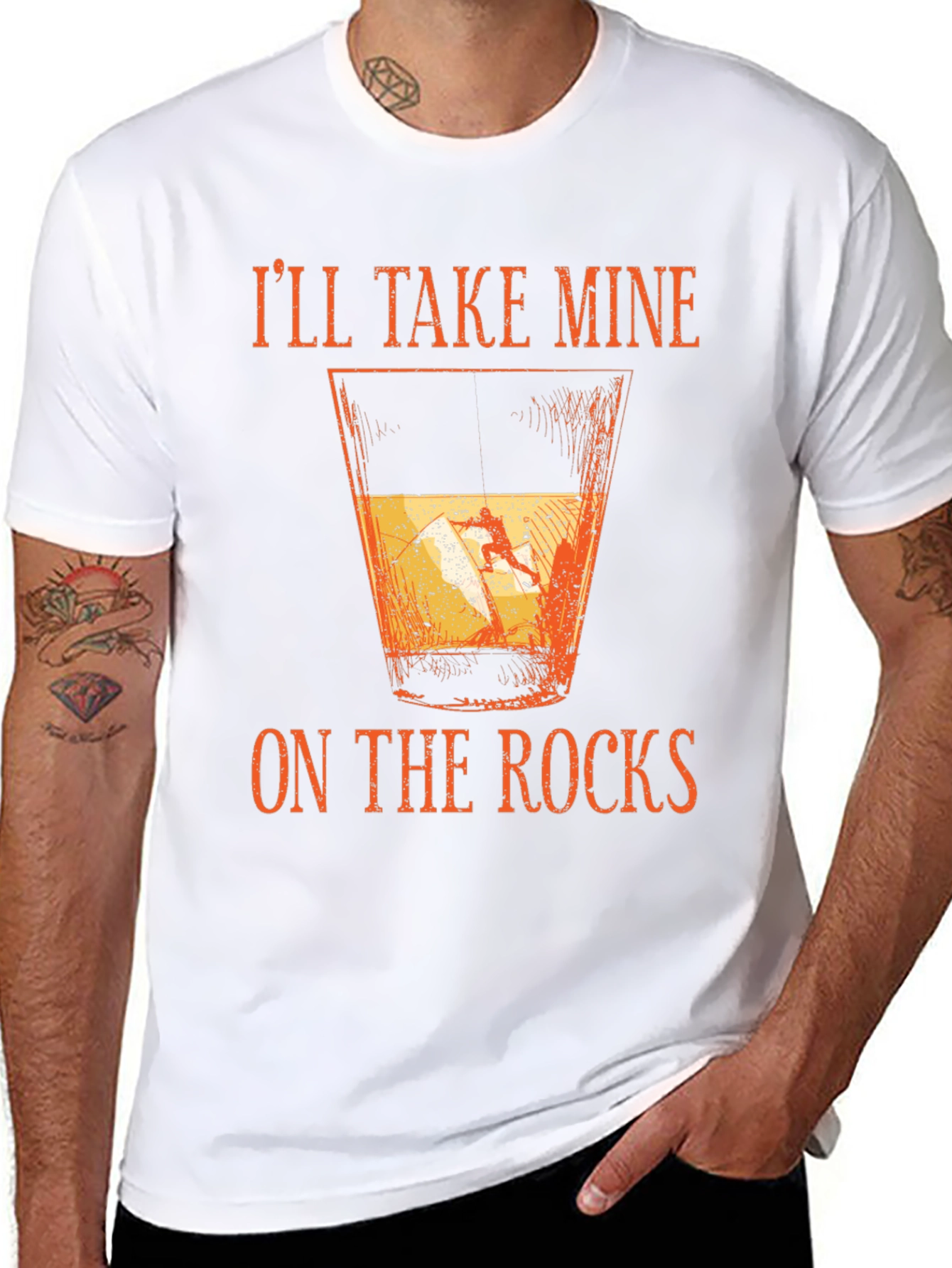 Ill Take Mine On The Rocks Graphic T-Shirt