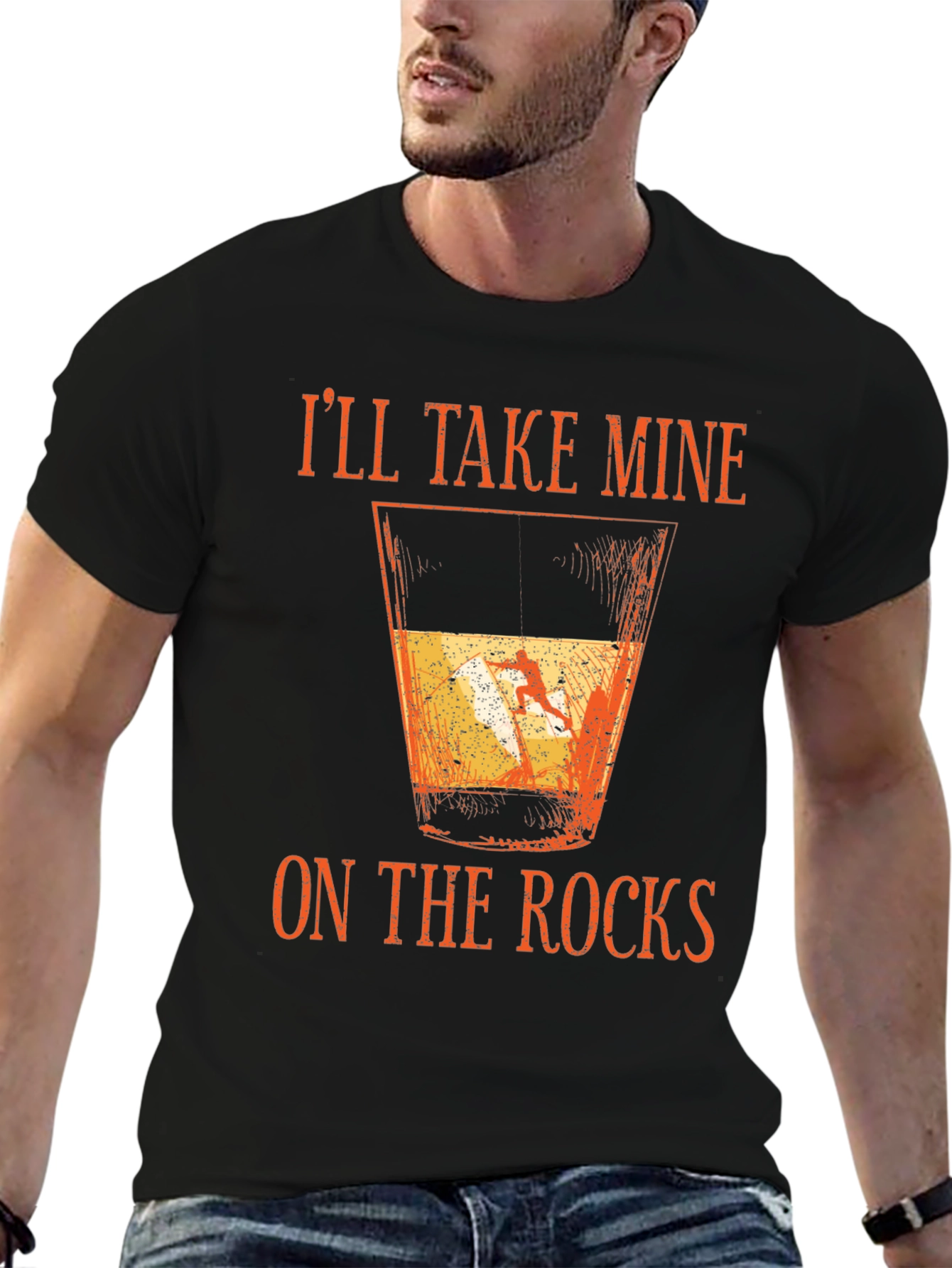 Ill Take Mine On The Rocks Graphic T-Shirt