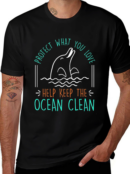 Protect What You Love Dolphin Graphic T-Shirt