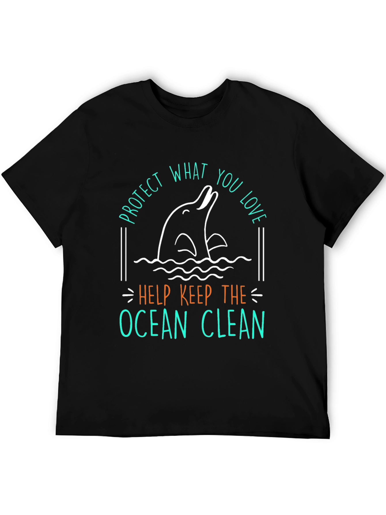Protect What You Love Dolphin Graphic T-Shirt