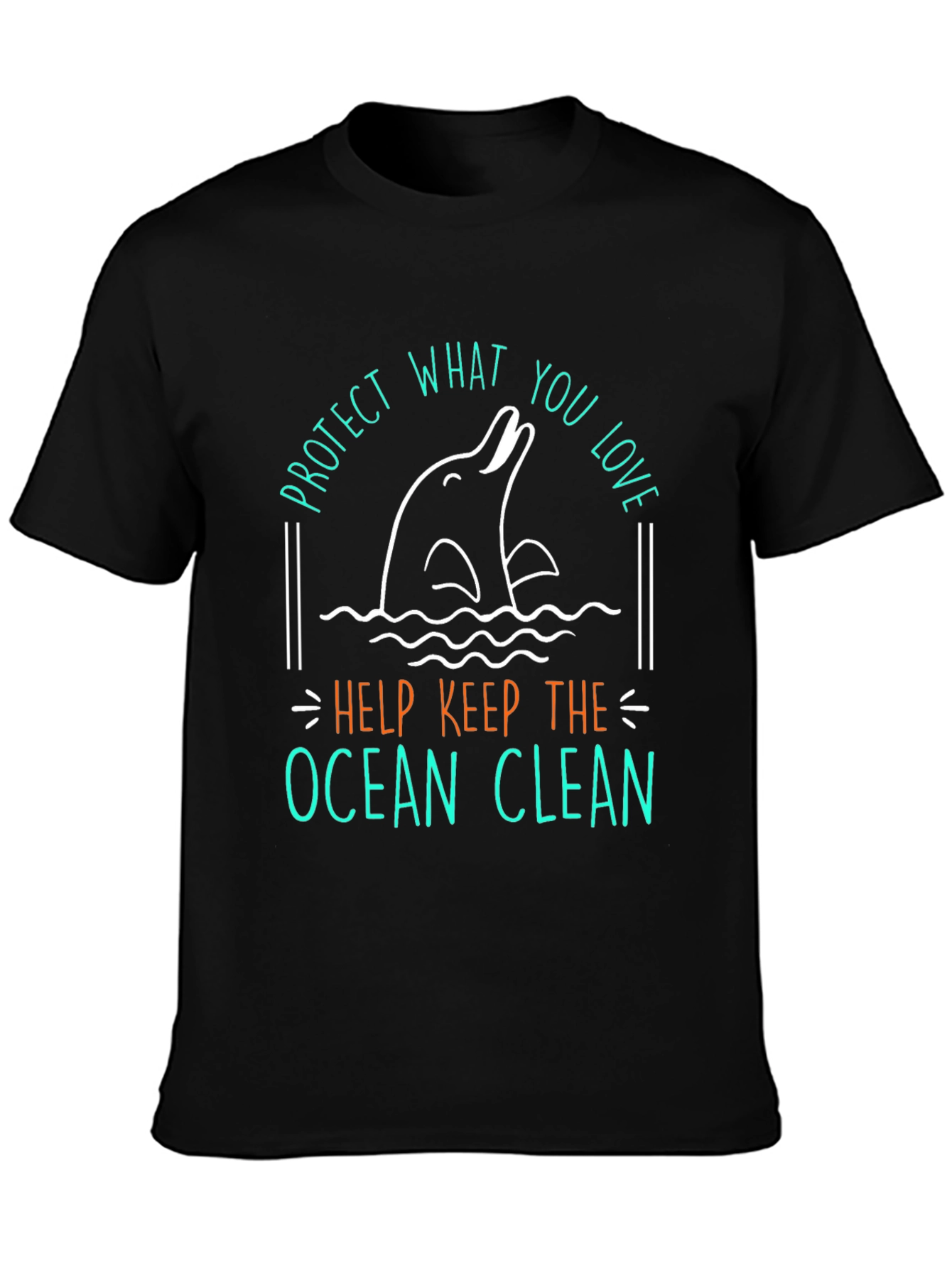 Protect What You Love Dolphin Graphic T-Shirt