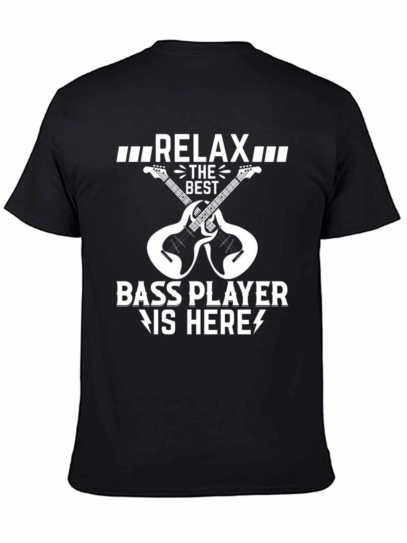 Relax Best Bass Player T-Shirt - Black