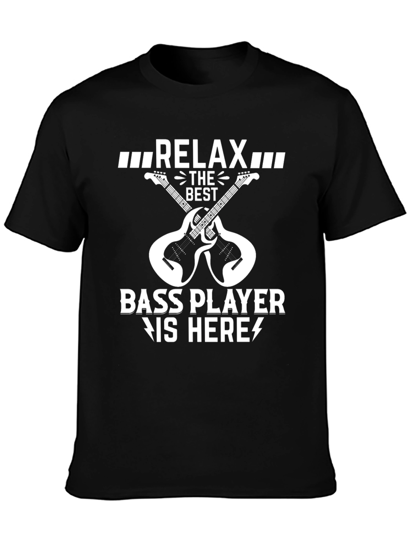 Relax Best Bass Player T-Shirt - Black