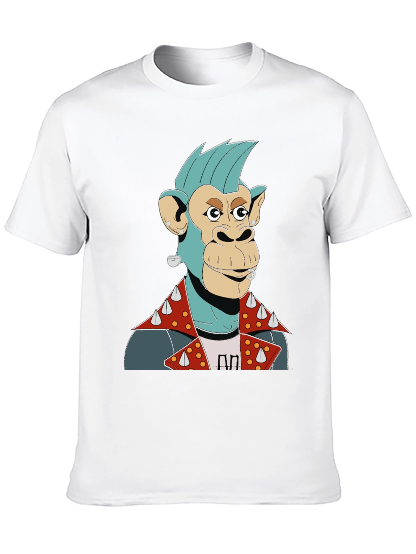 Cool Punk Ape Graphic T-Shirt