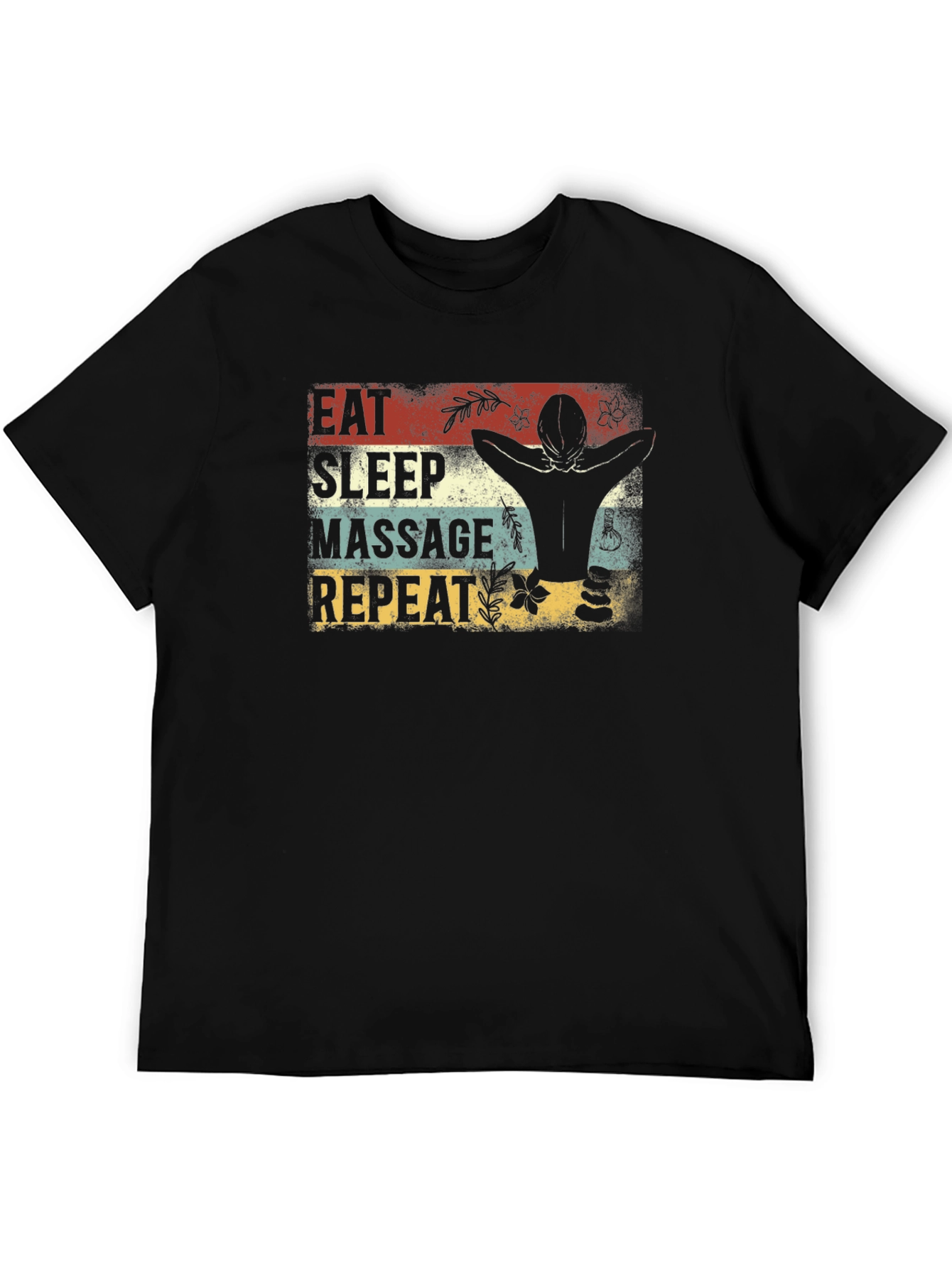 Eat Sleep Massage Repeat Graphic T-Shirt