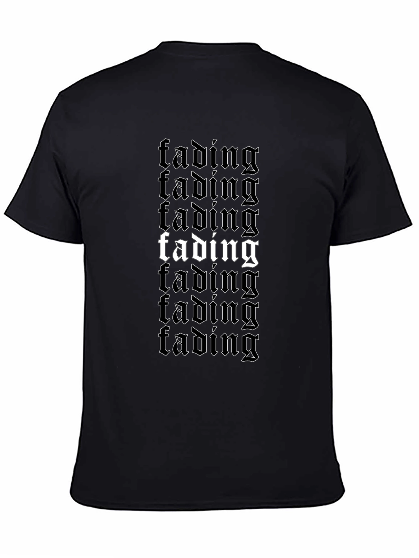 Fading Graphic Black T-Shirt