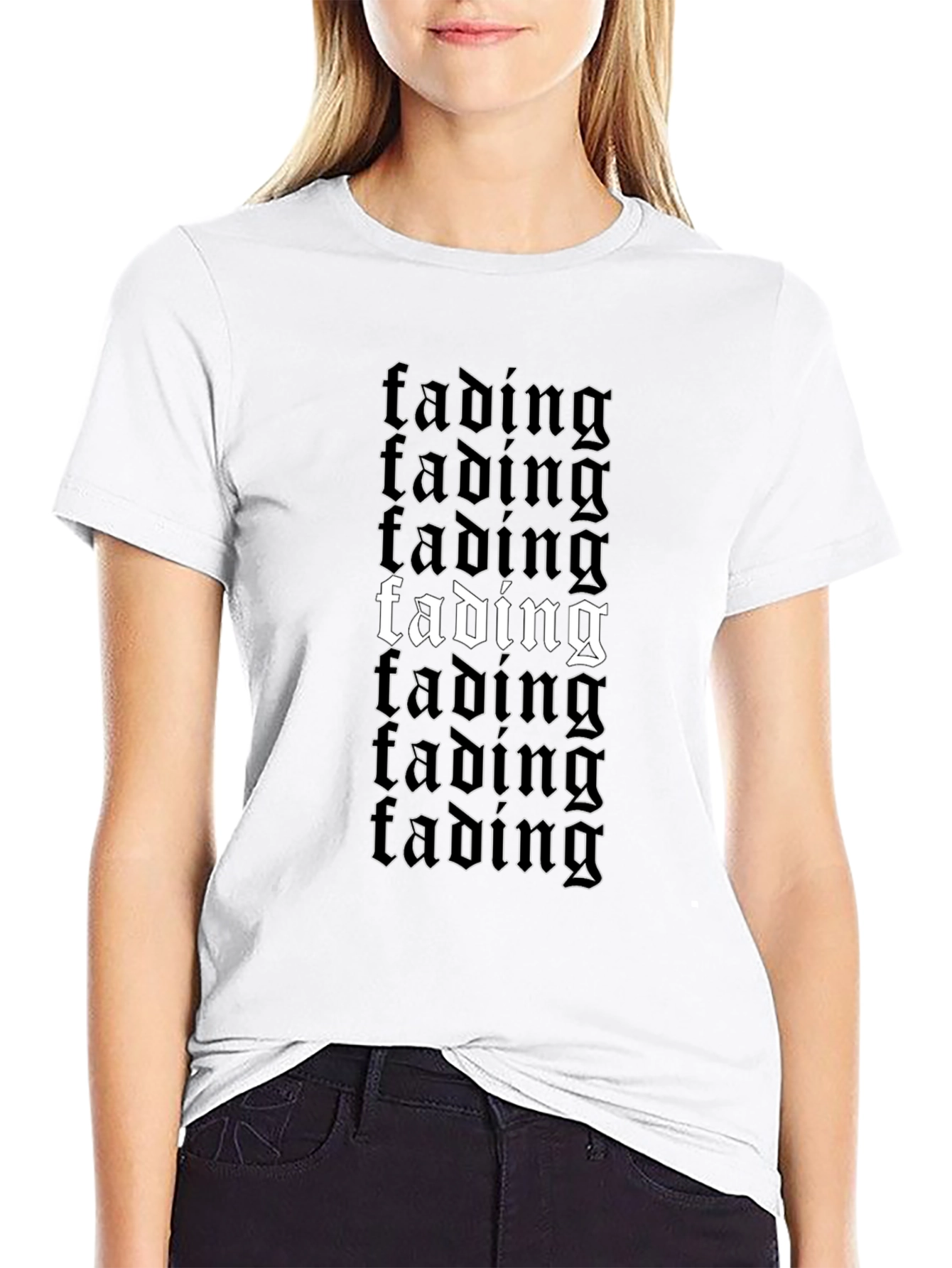 Fading Graphic Black T-Shirt