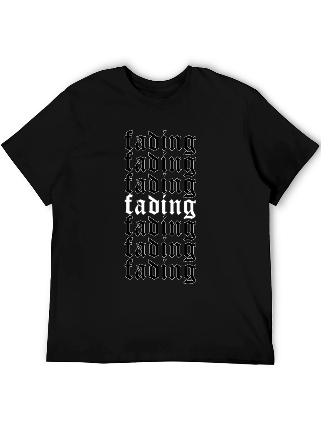 Fading Graphic Black T-Shirt