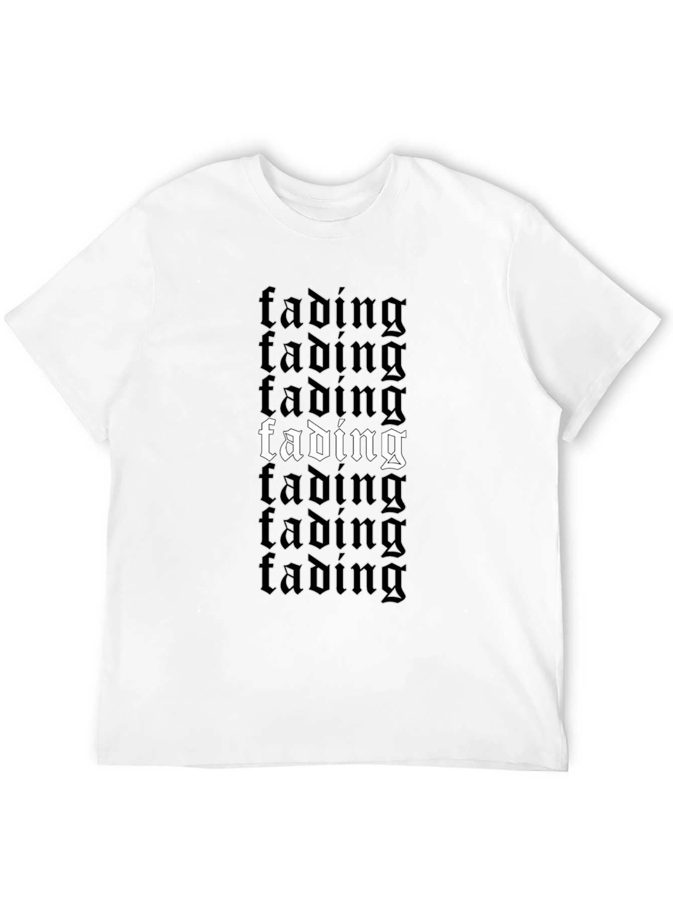 Fading Graphic Black T-Shirt
