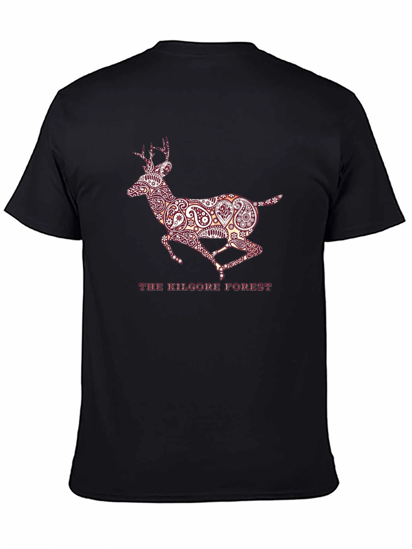 Kilgore Forest Deer Graphic T-Shirt - Black