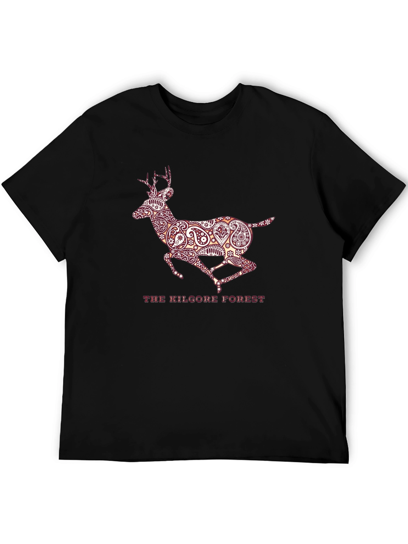 Kilgore Forest Deer Graphic T-Shirt - Black