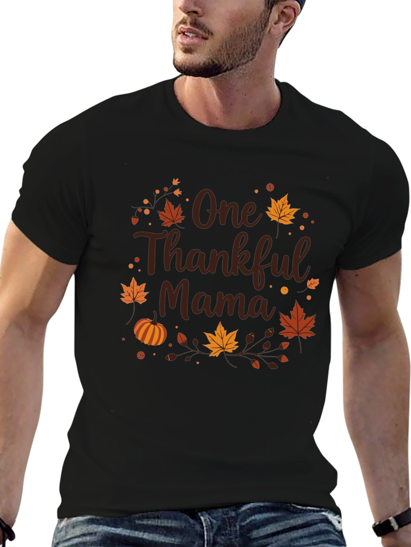 One Thankful Mama T-Shirt - Thanksgiving Tee