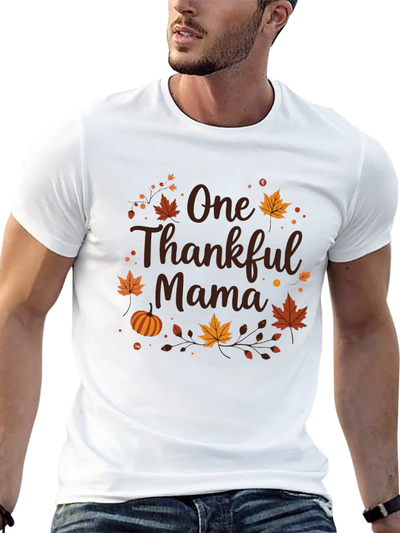 One Thankful Mama T-Shirt - Thanksgiving Tee
